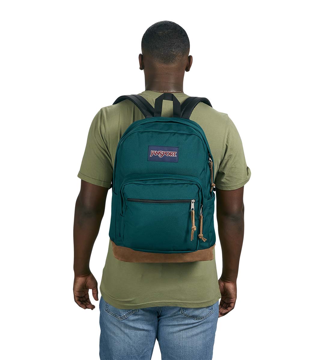 JanSport Right Pack Backpack - Durable School & Travel Backpack for Students & Professionals | Deep Juniper Green | Perfect for College, Commuting & Outdoor Adventures