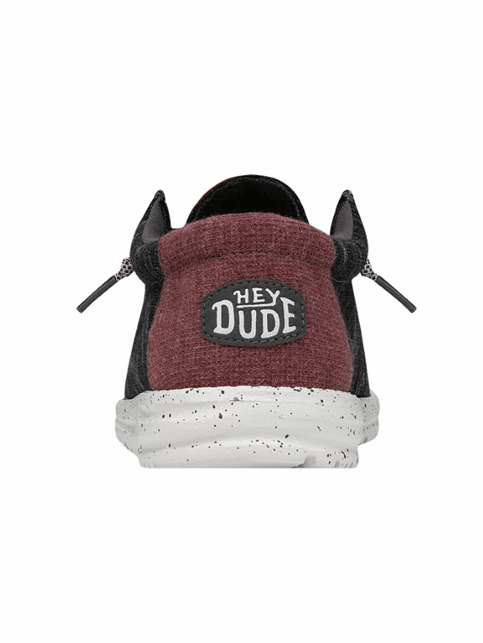 Hey Dude Men's Wally Jersey Slip-On Comfortable Shoes - Black Size 12 | Lightweight Casual Sneakers for Walking, Travel & Everyday Wear