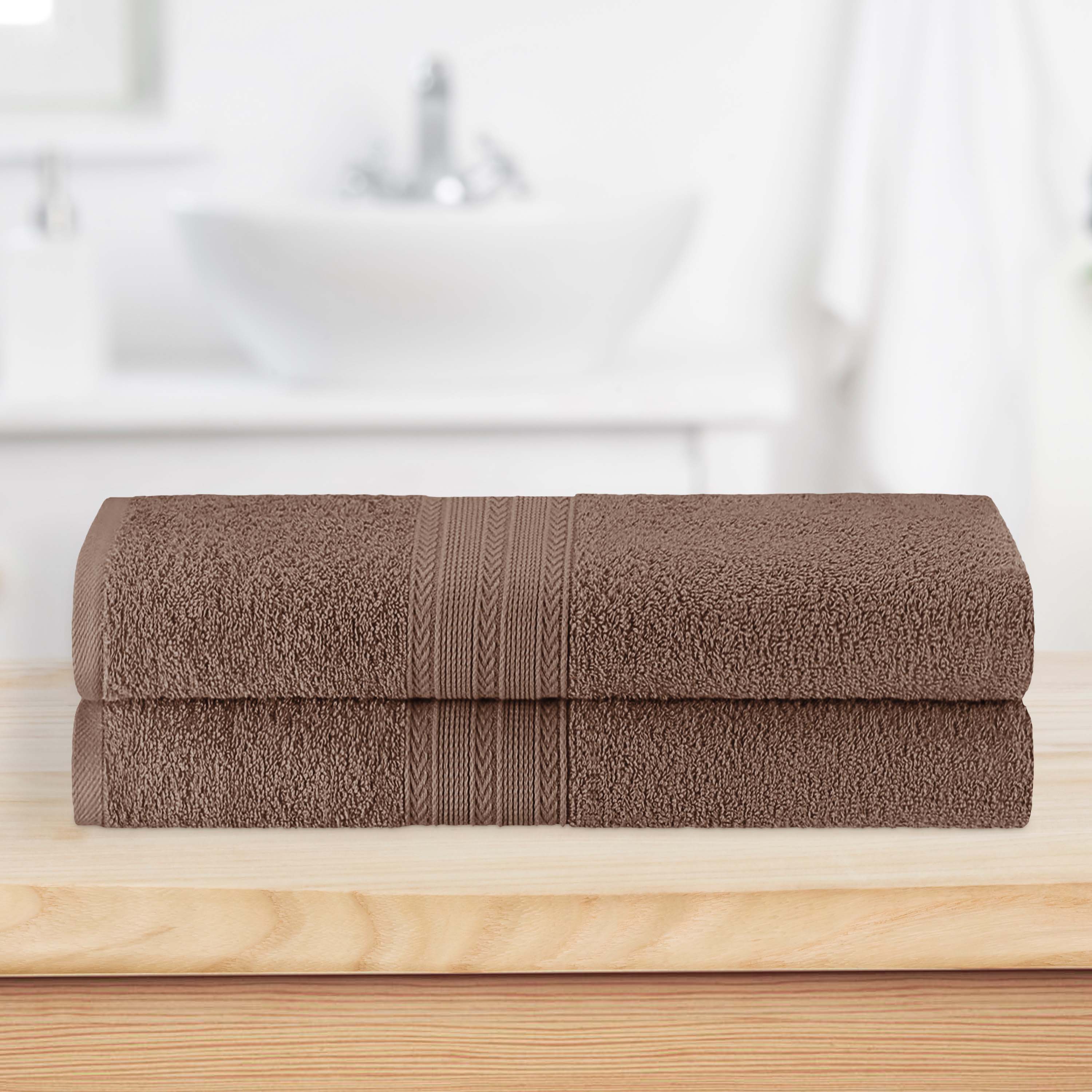 Soft Cotton Eco-Friendly 2-Piece Bath Sheet Towel Set - Ultra Absorbent & Quick Dry for Spa, Beach & Luxury Bathroom