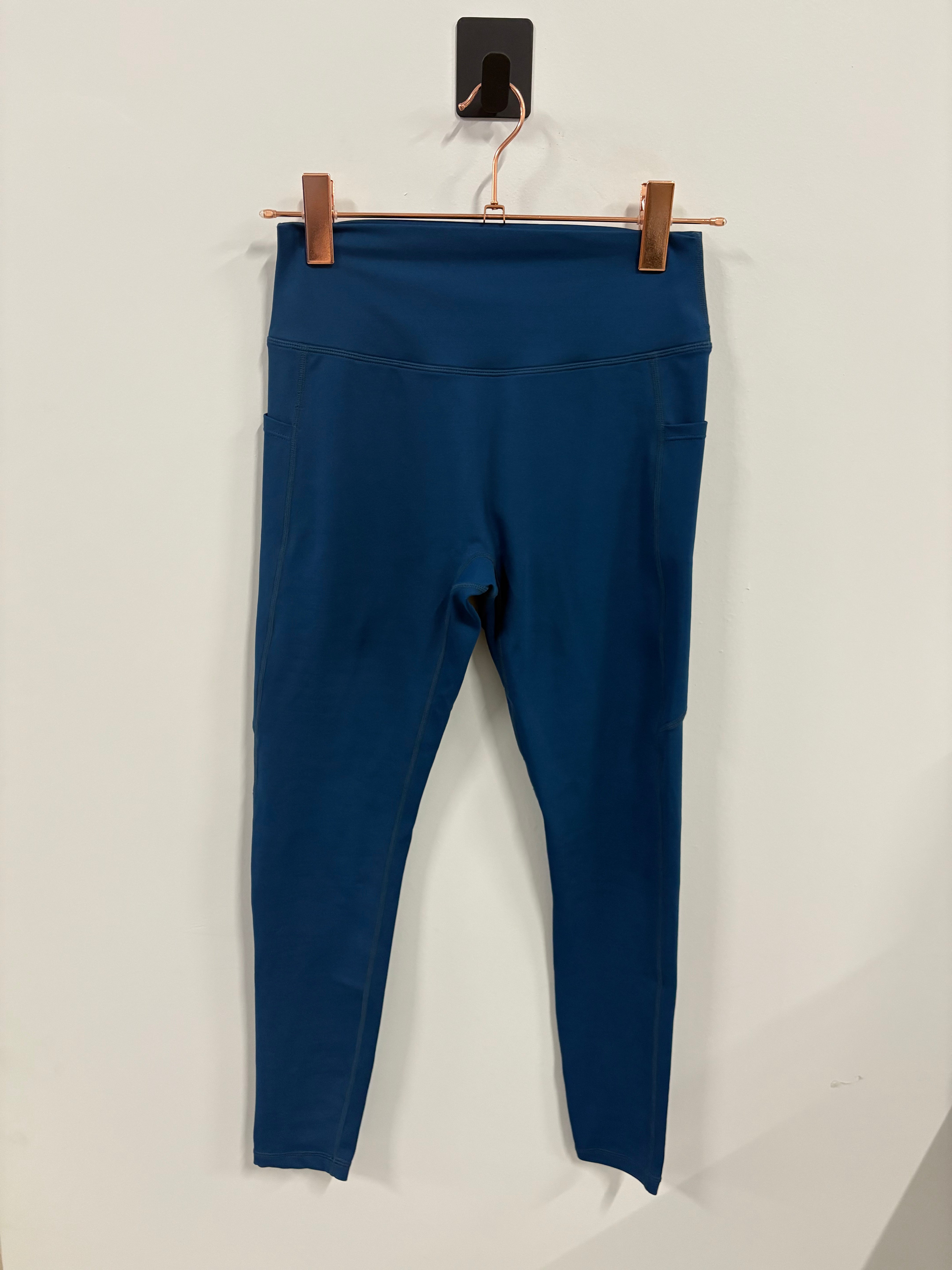 Empowered High-Waisted Leggings with Pockets - Blue | Small Size | Yoga, Running & Everyday Wear