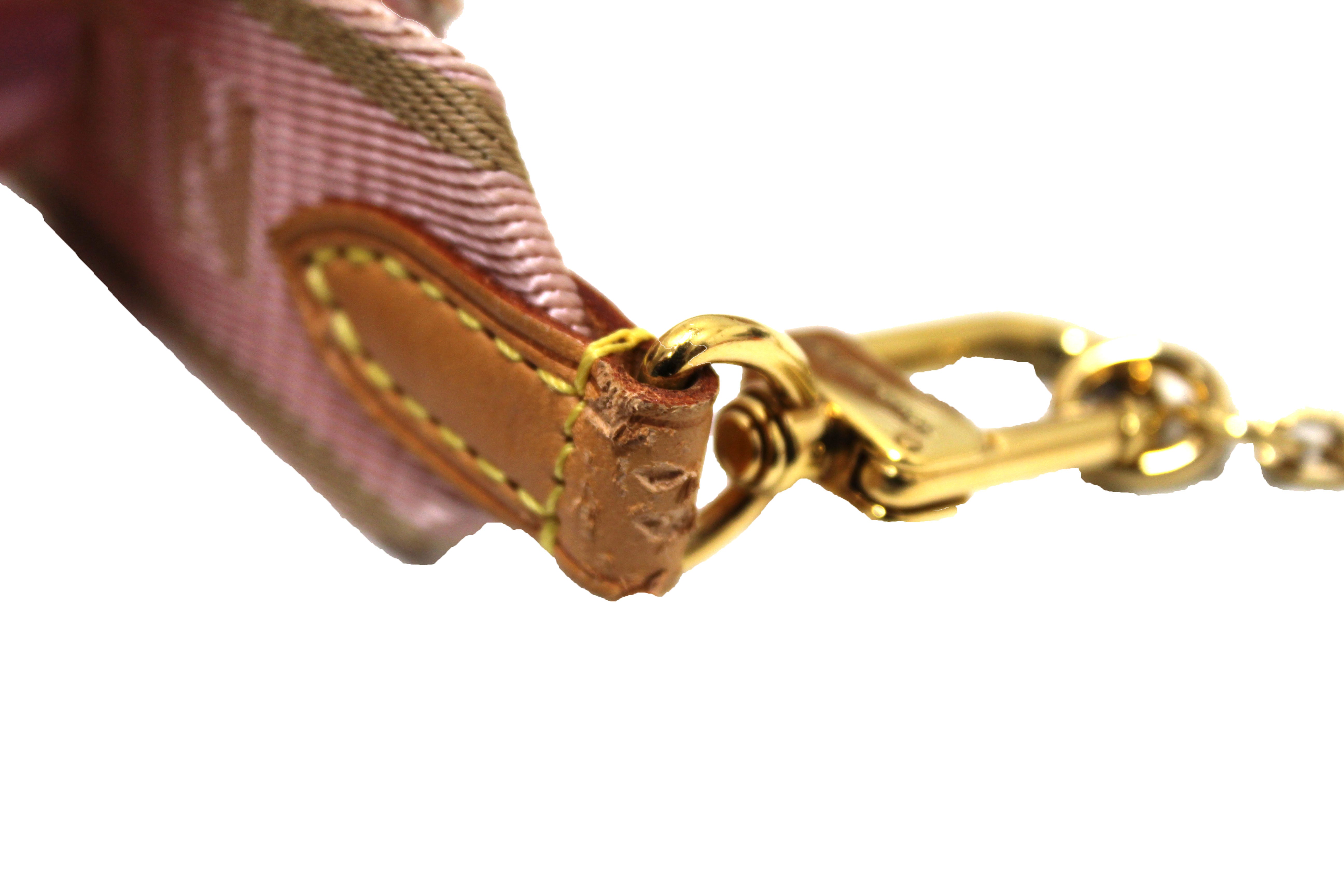 Authentic Louis Vuitton Monogram Multi Pochette Accessories Bag with Light Pink Strap - Luxury Crossbody Bag for Women, Perfect for Date Night, Travel & Everyday Use