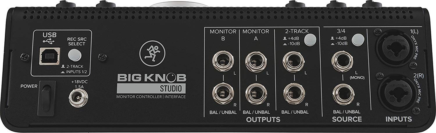 Mackie Big Knob 3x2 Studio Monitor Controller with Pro Headphone Amp, EMB XLR Cables & Magnetic Phone Holder Bundle - Perfect for Home Recording, Podcasting & Music Production Studios