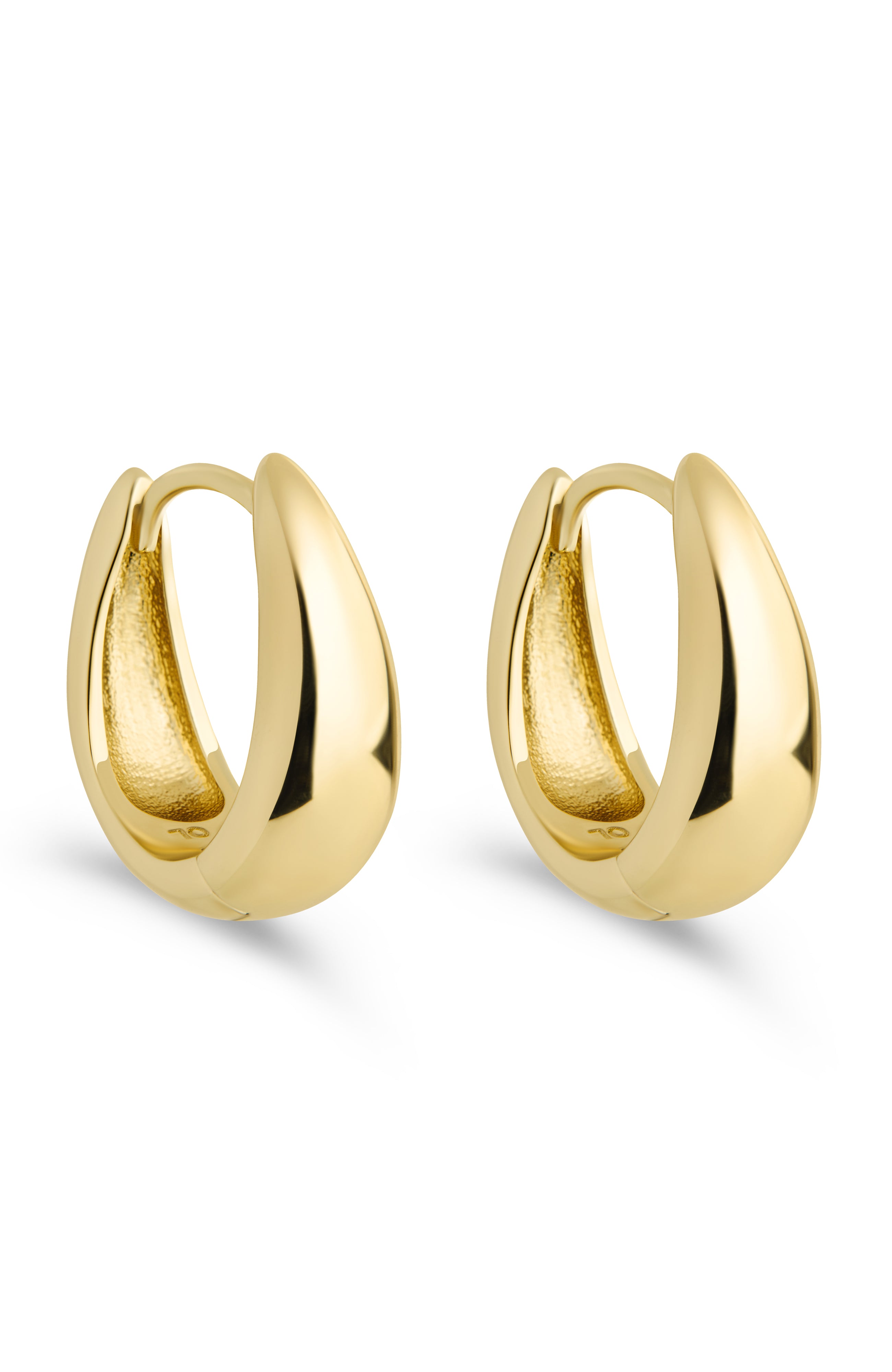 Lavina Polished Micro Hoop Earrings - 14K Gold Plated Small Hoops for Women, Minimalist Everyday Jewelry - Perfect for Work, Date Night & Casual Outfits