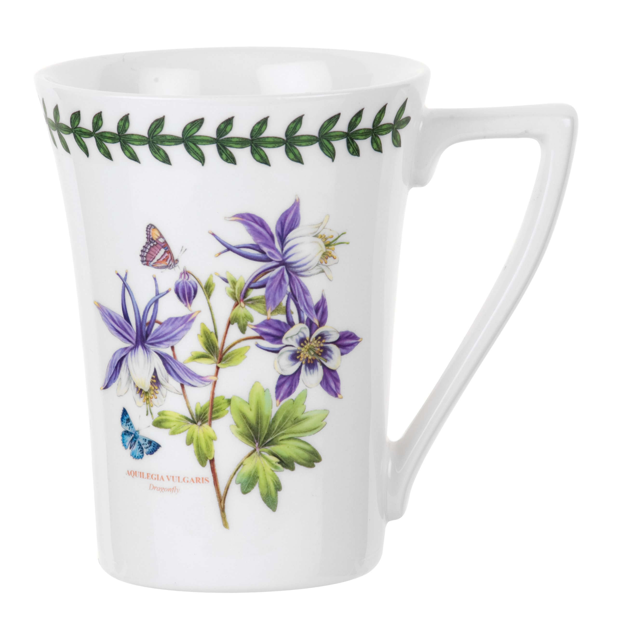 Portmeirion Exotic Botanic Garden 12oz Mandarin Mug Set of 6 - Floral Design Fine Earthenware Coffee Cups - Dishwasher & Microwave Safe - Made in England - Perfect for Tea, Coffee, or Soups at Home or Office