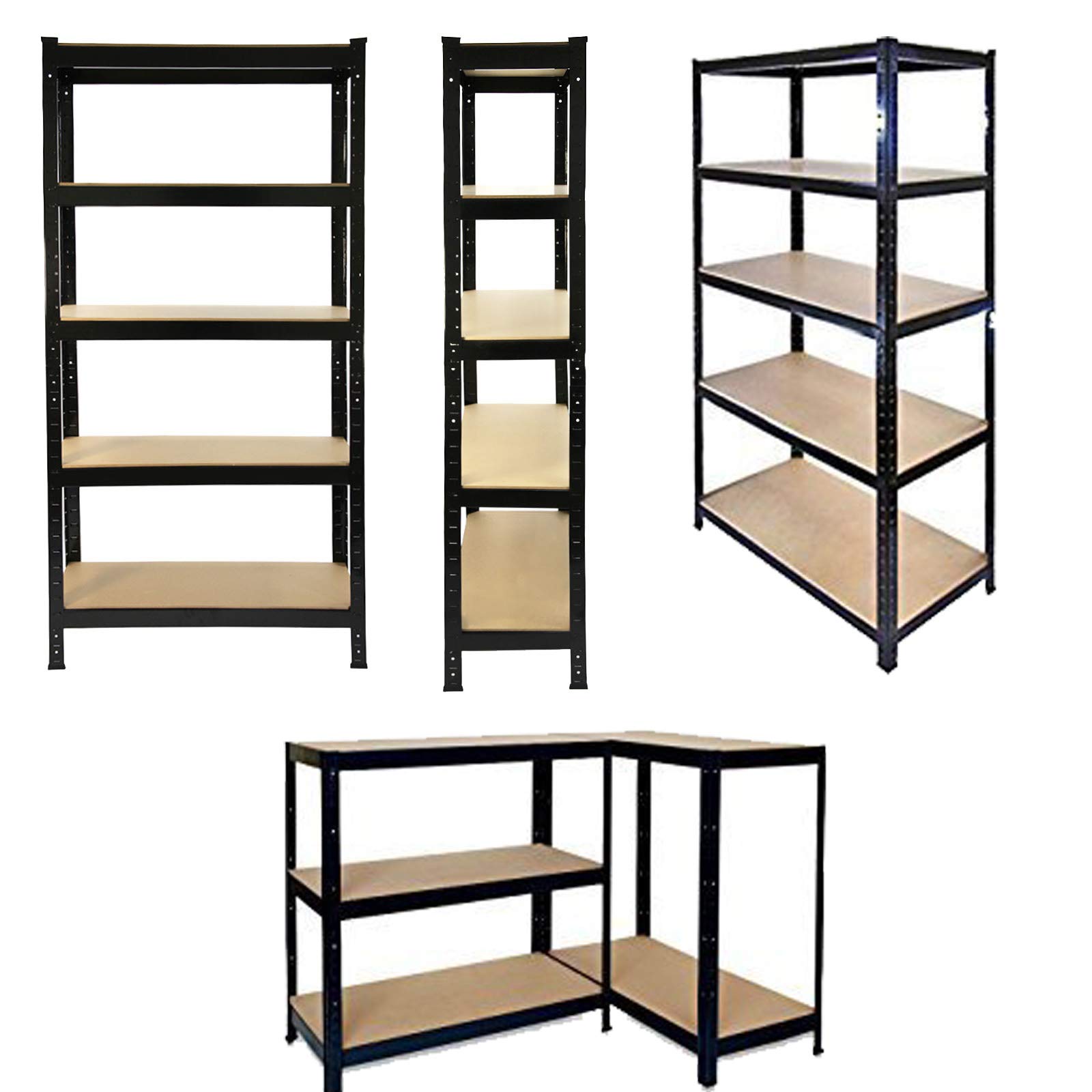 Heavy Duty 5-Tier Metal Storage Shelves - Adjustable Garage Shelving Unit for Home, Shed & Workshop (59