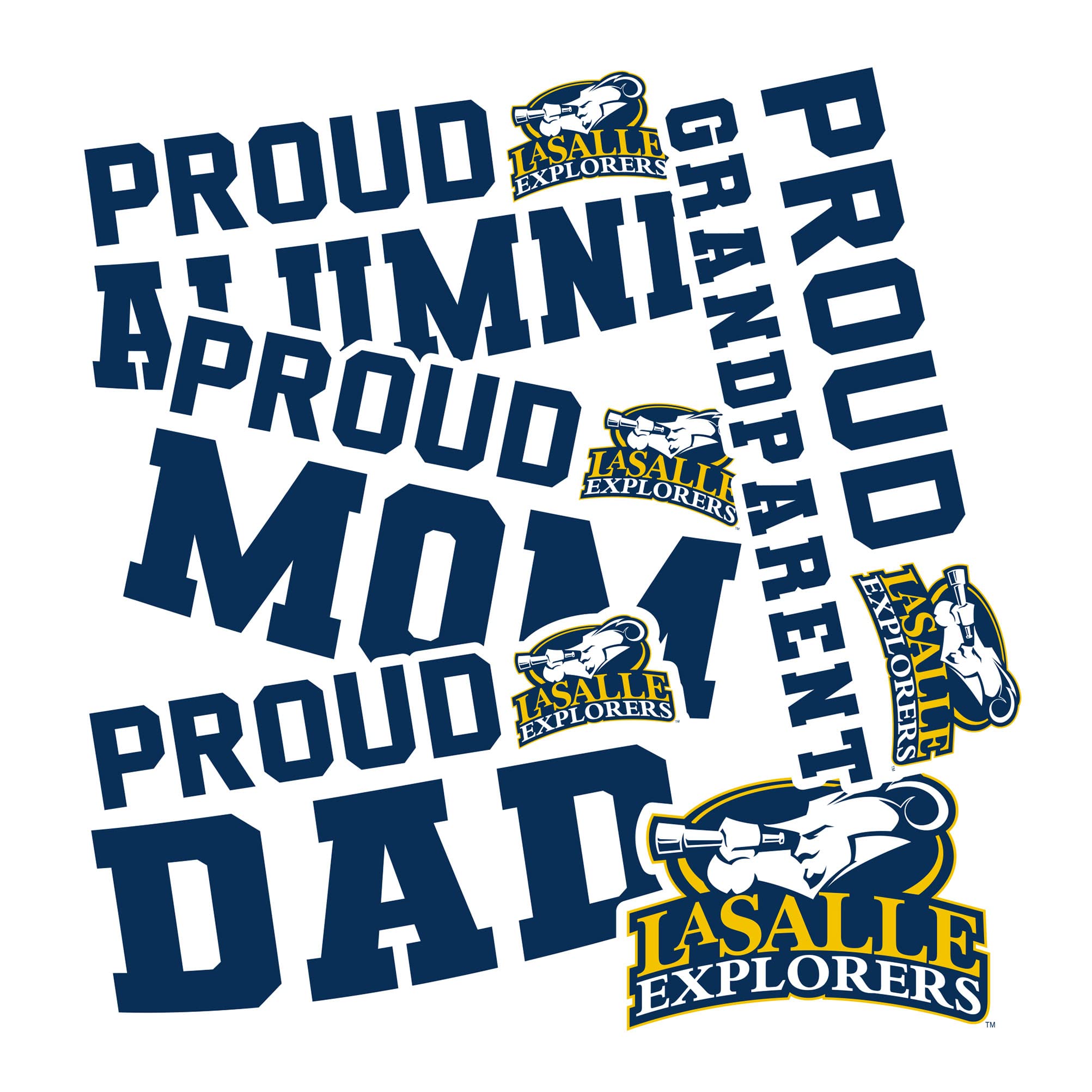 Desert Cactus La Salle University Sticker | LSU Explorers Never Lost Vinyl Decal | Waterproof Laptop, Water Bottle & Car Decal | Scrapbook & DIY Crafts (Family Full Sheet) | Perfect for College Dorms, School Supplies & Gift Giving