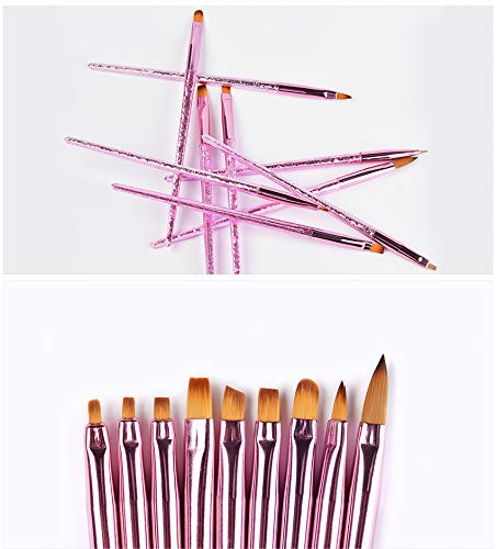 KADS Professional Nail Art Brushes Set - 4pcs Nylon UV Gel Brushes for Gradient & Painting | Perfect for Salon, Home Manicure & DIY Nail Designs