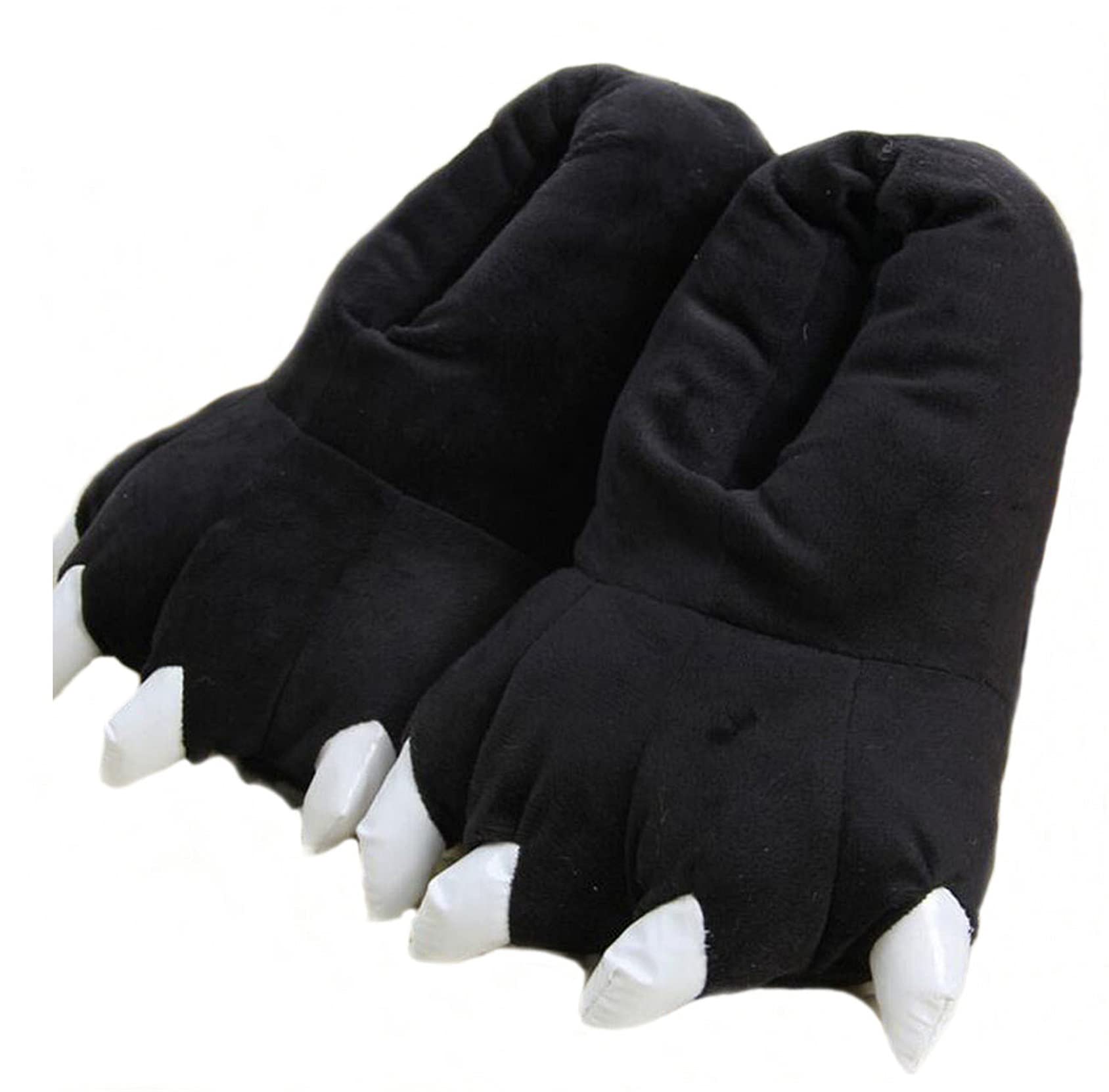 Unisex Plush Animal Paw Slippers - Cozy Fuzzy Warm House Shoes with Dinosaur & Claw Designs for Indoor/Outdoor Wear - Perfect Gift for Kids & Adults