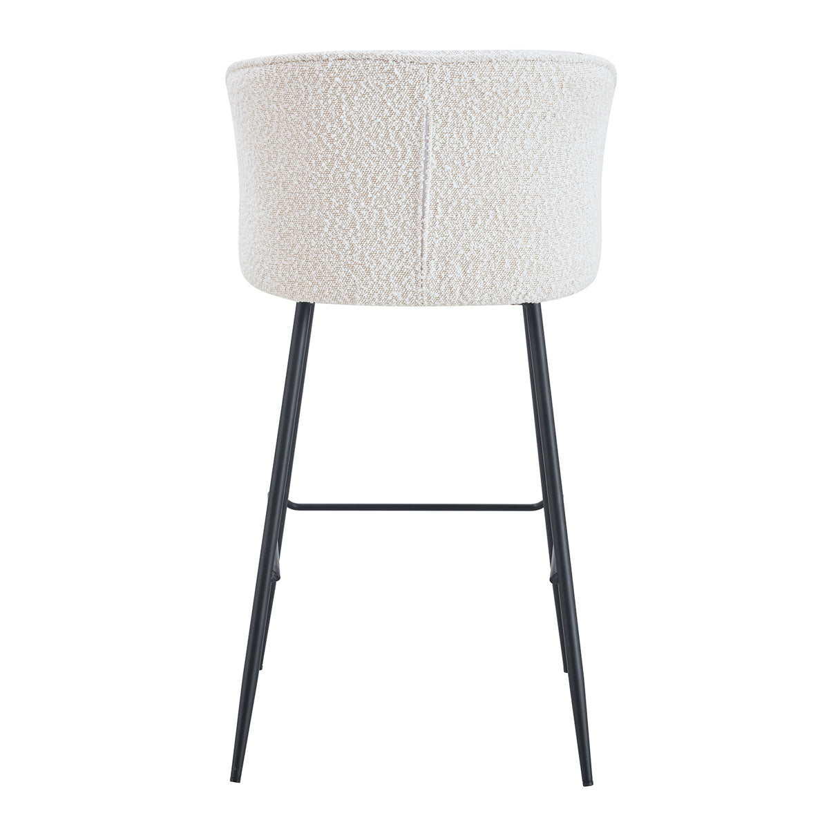 Anita Boucle Bar Stools Set of 2 - Modern Upholstered Counter Height Stools with Metal Legs - Perfect for Kitchen Island, Breakfast Nook & Home Bar Decor