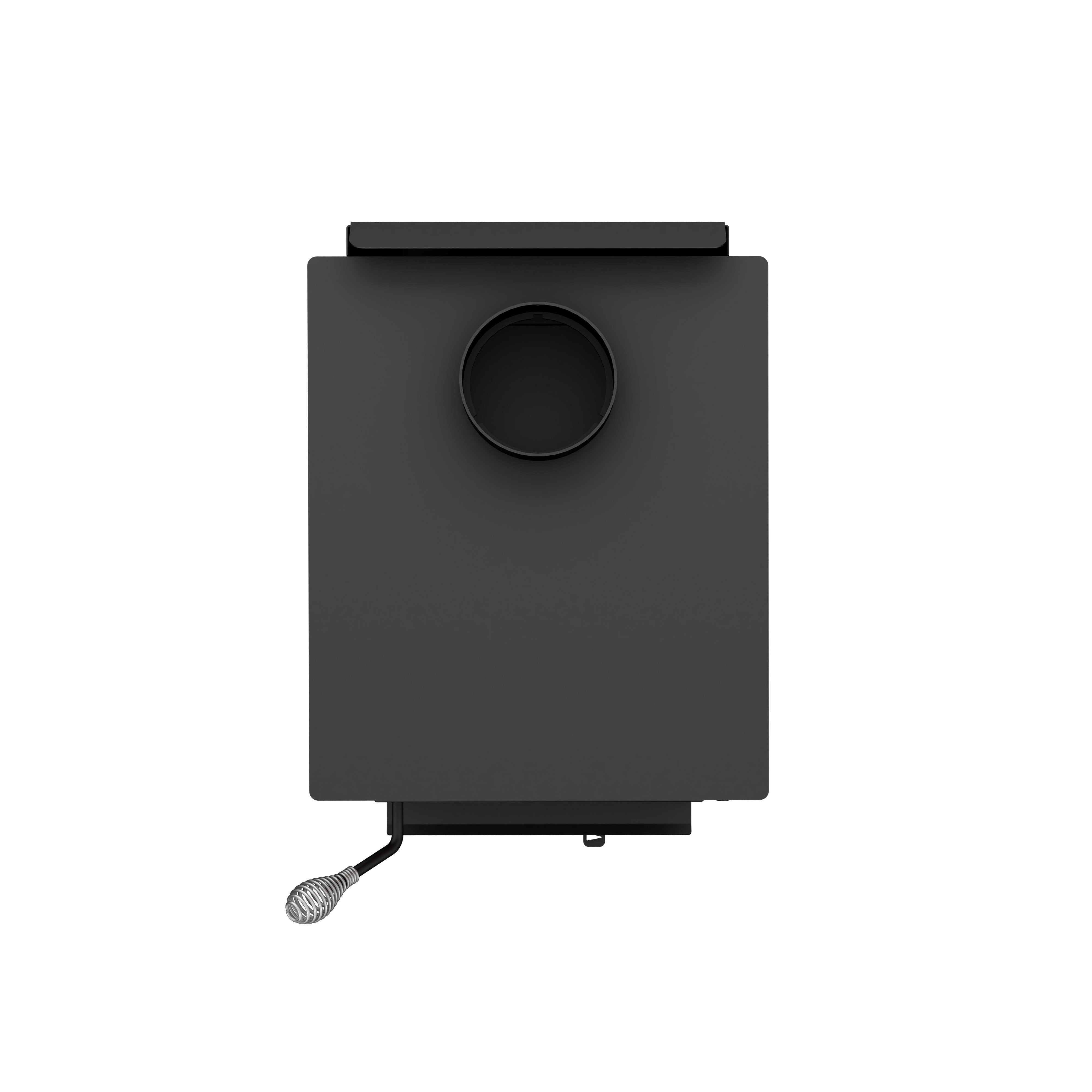 Drolet Deco Nano 1,200 Sq. Ft. EPA Certified Wood Burning Stove with Pedestal Stand & Firewood Storage - Perfect for Small Cabins, Tiny Homes, and Cozy Living Rooms