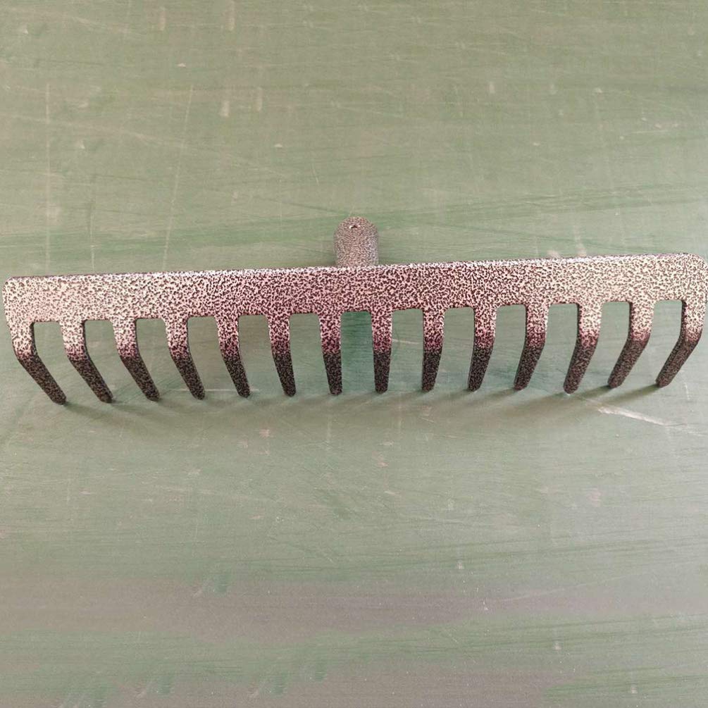DOITOOL Heavy Duty Metal Garden Rake - 16 Inch Wide Head with 14 Tines for Efficient Yard Cleaning, Leaf Raking, and Soil Cultivation - Perfect for Lawn Care, Gardening, and Landscaping Projects