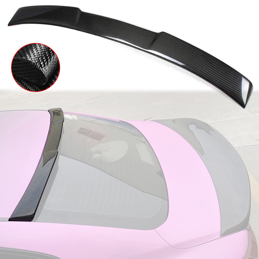 SIDMILE Real Carbon Fiber Rear Roof Window Spoiler Wing for 2014-2021 Infiniti Q50 - Aerodynamic Car Accessory for Enhanced Style & Performance