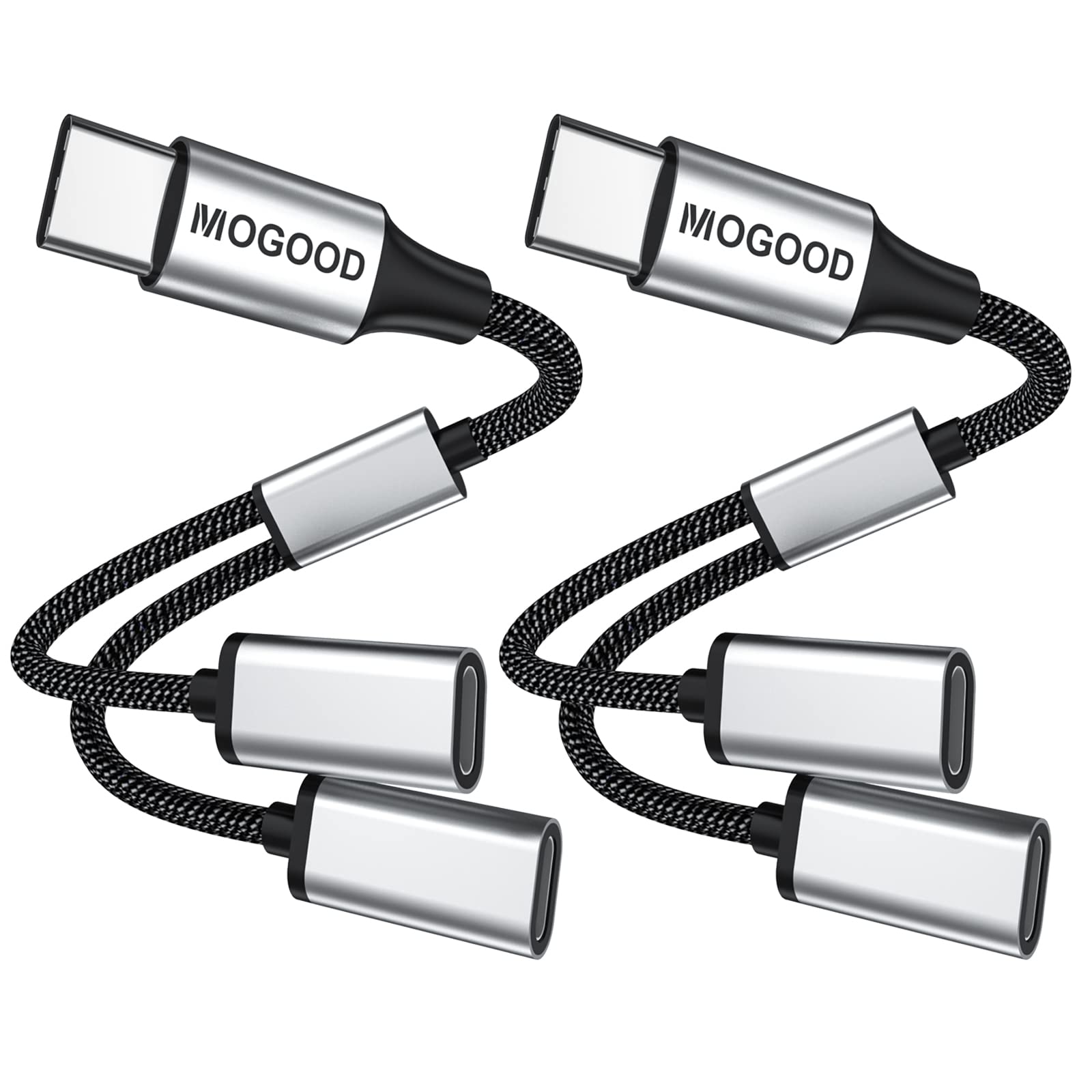 USB C to Dual USB C Female Adapter - 2 Ports, 5V/0.9A Power Output, Durable & Compact Design for Data Transfer (Not for Monitor/Charging) - Perfect for Laptops, Phones & Tablets