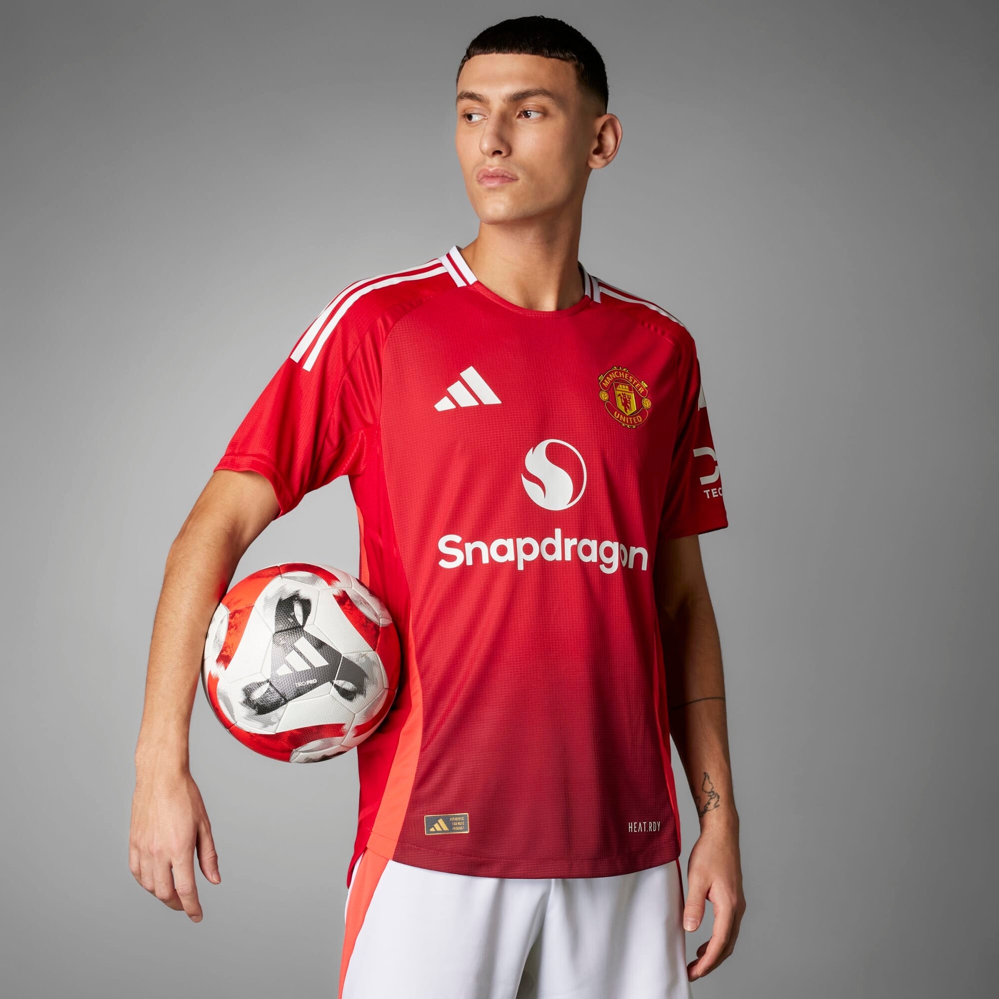 Adidas Manchester United 2024/25 Match Home Jersey - Official Authentic Soccer Jersey for Men - Perfect for Match Day, Training & Fan Support