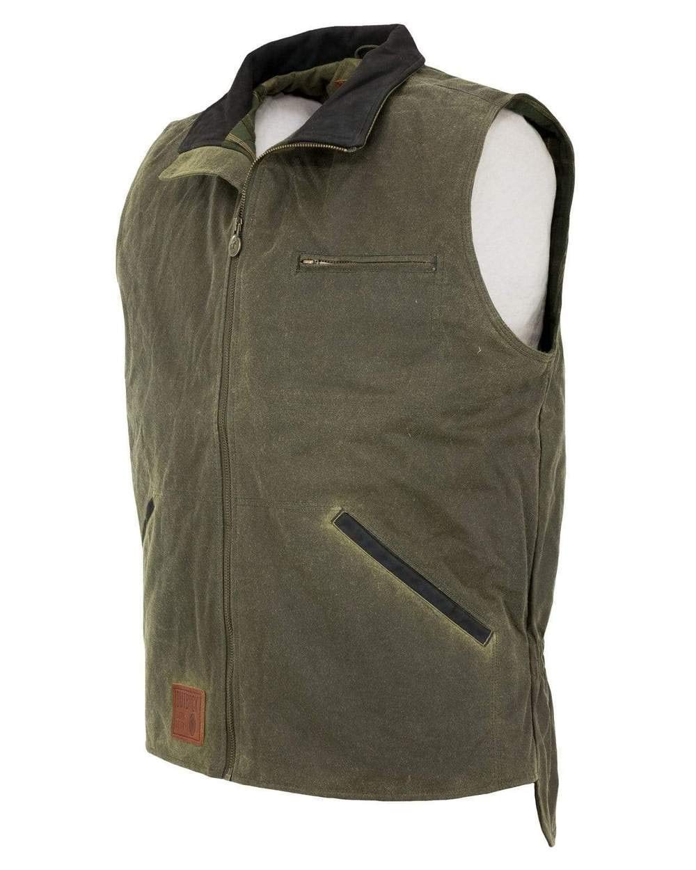 Outback Trading Men's 2143 Sawbuck Waterproof Breathable Full-Zip Cotton Oilskin Western Vest - Durable Outdoor Work & Hunting Jacket for All Weather Protection