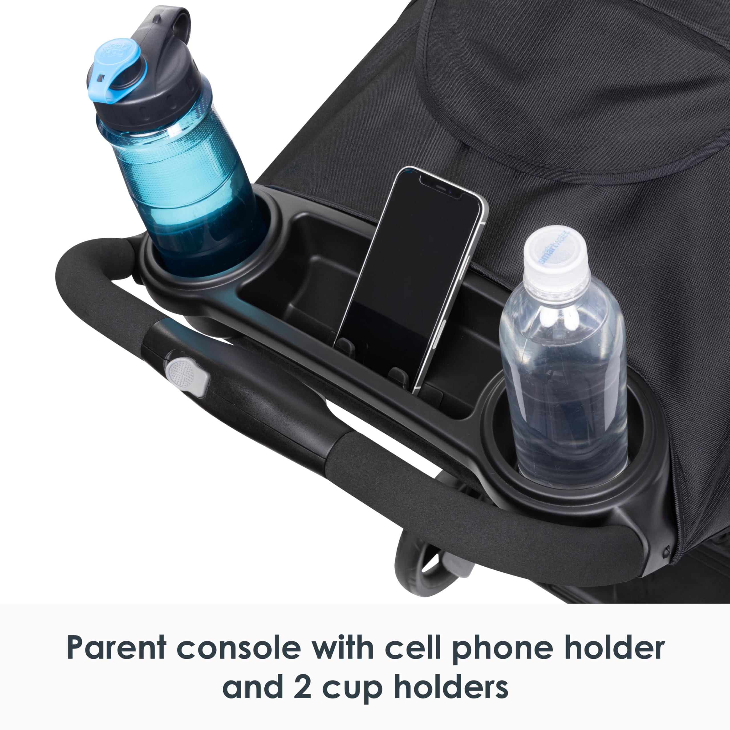 Baby Trend Sit N' Stand Double 2.0 Stroller - Lightweight Convertible Stroller for 2 Kids, Adjustable Canopy & Cup Holders, Dash Black - Perfect for Shopping, Travel & Family Outings