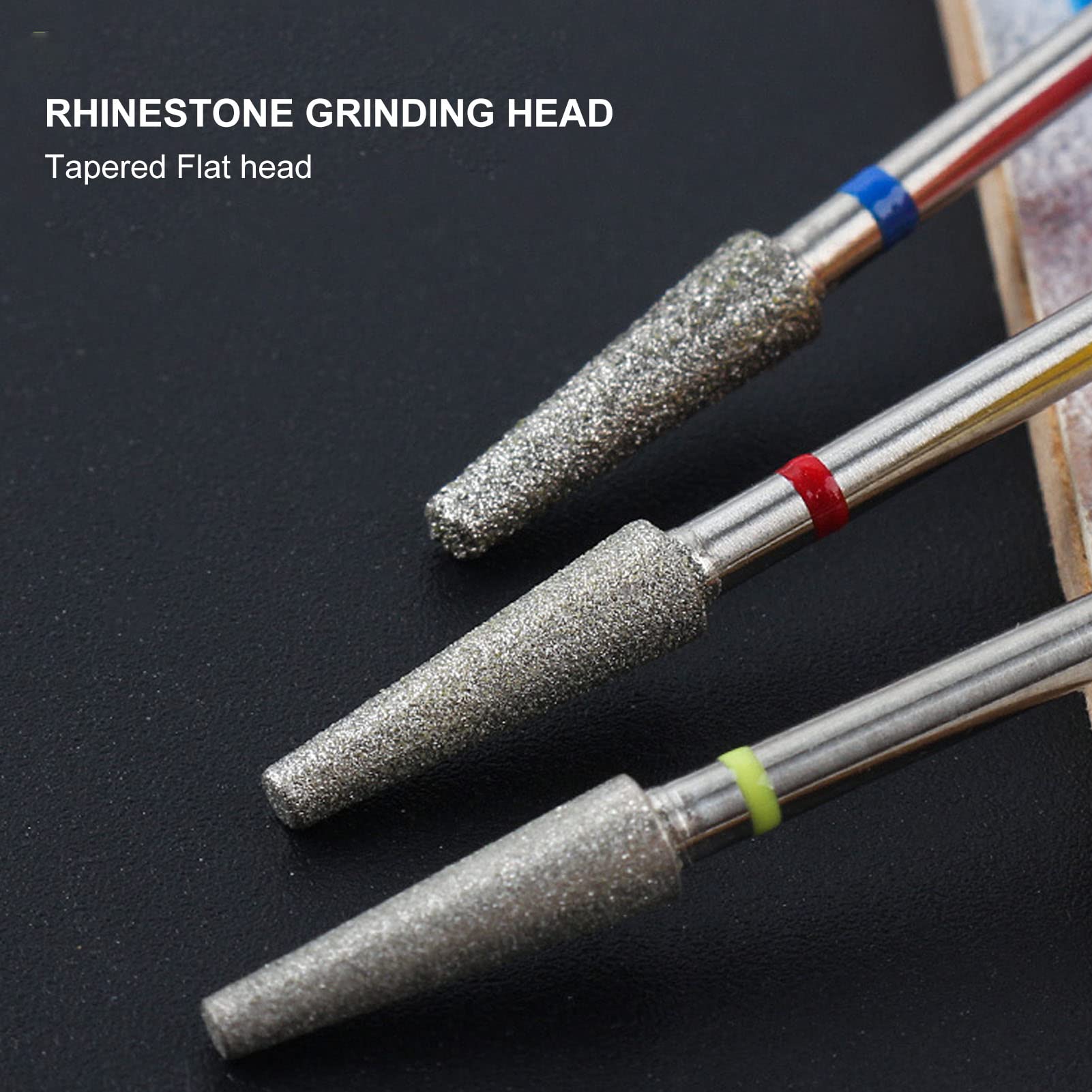 3 Pcs Professional Nail Drill Bits Set - Russian Front Replaceable Grinding Heads for Nail Polishing, Cuticle Care & Manicure | Perfect for Salon, Home Nail Art & DIY Pedicure