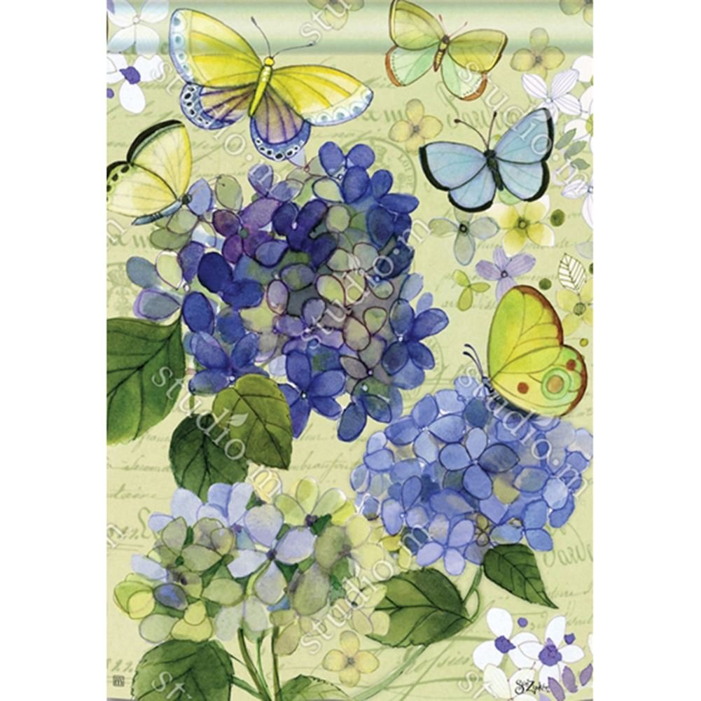 Beautiful Hydrangea House Flag - Decorative Garden Flag for Outdoor Porch, Yard, and Seasonal Home Decor