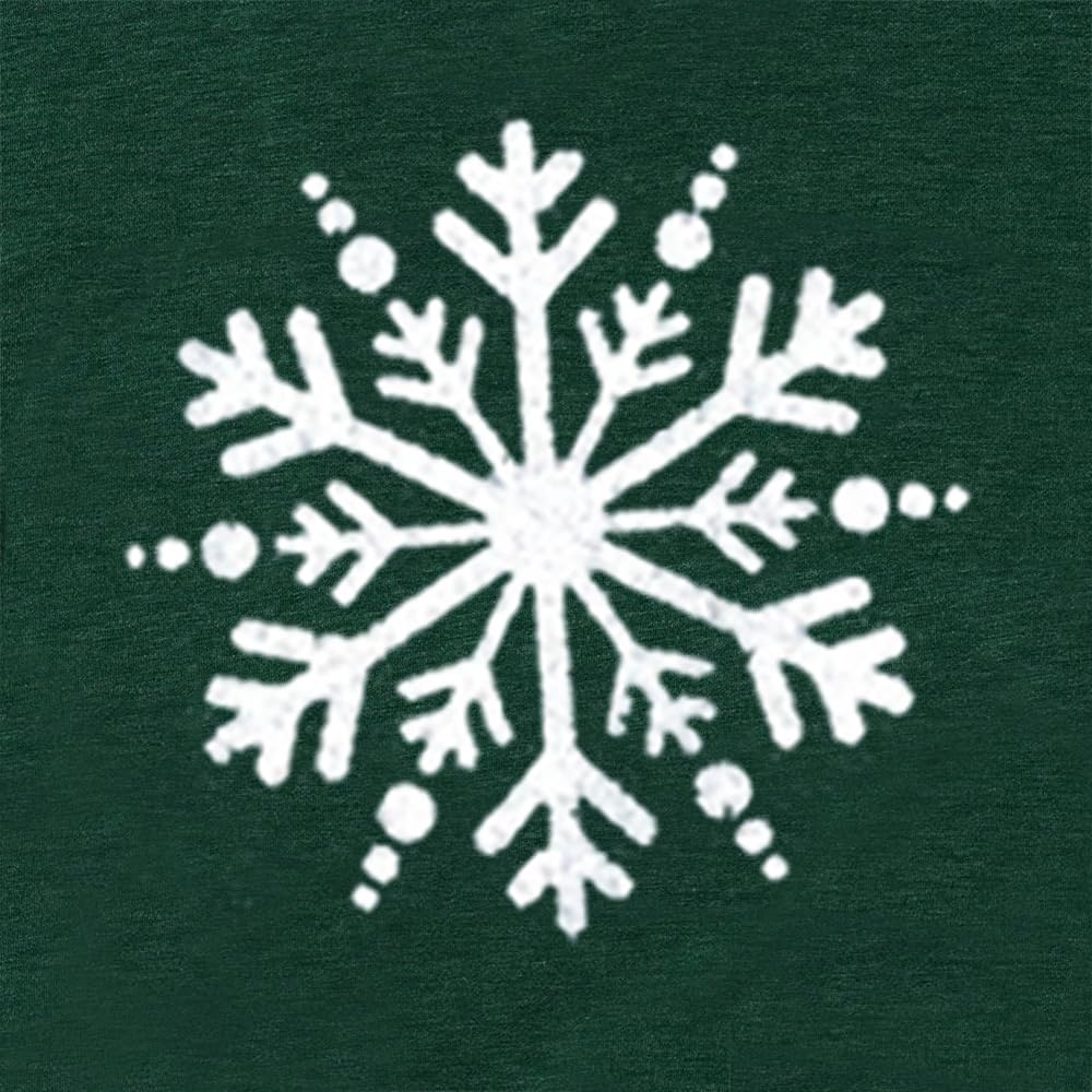 Women's Christmas Shirts with Cute Snowflake Print - Funny Short Sleeve Graphic Tee for Holiday Parties & Family Gatherings
