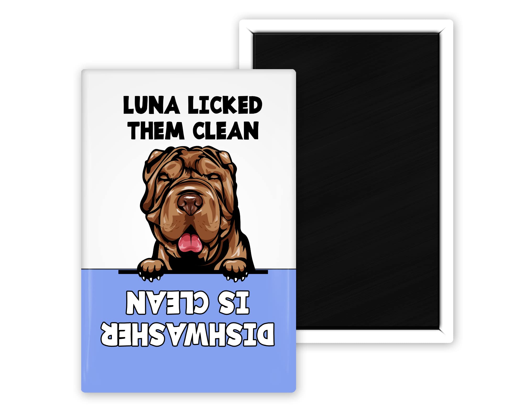 Peeking Shar Pee Dishwasher Magnet - Fun & Clean Dog Licked Dishwasher Decoration for Kitchen, Home & Office