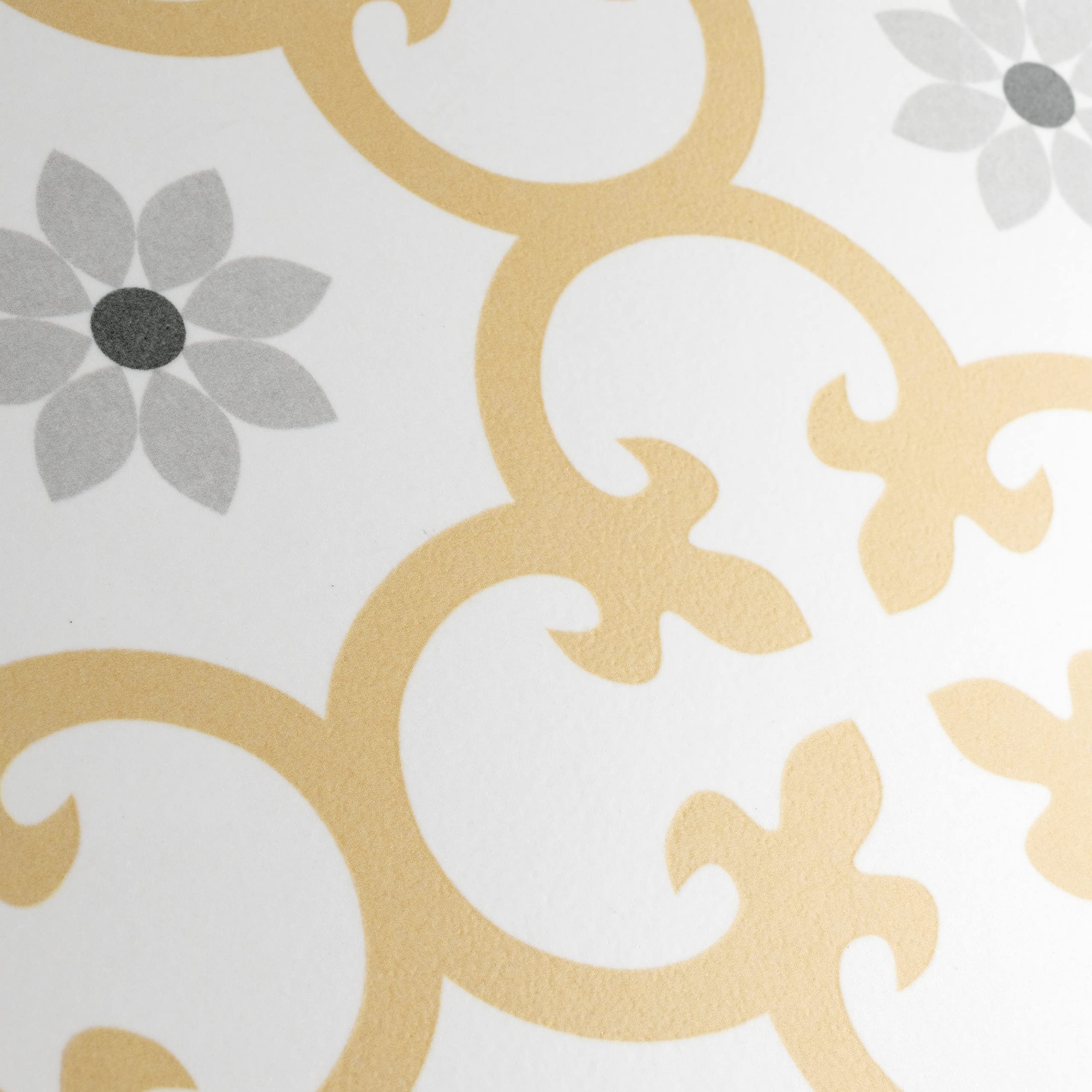 Merola Tile Daria Dandelion 9.75x9.75 Inch Porcelain Tile for Floor and Wall - Perfect for Bathroom, Kitchen Backsplash, and Living Room Decor