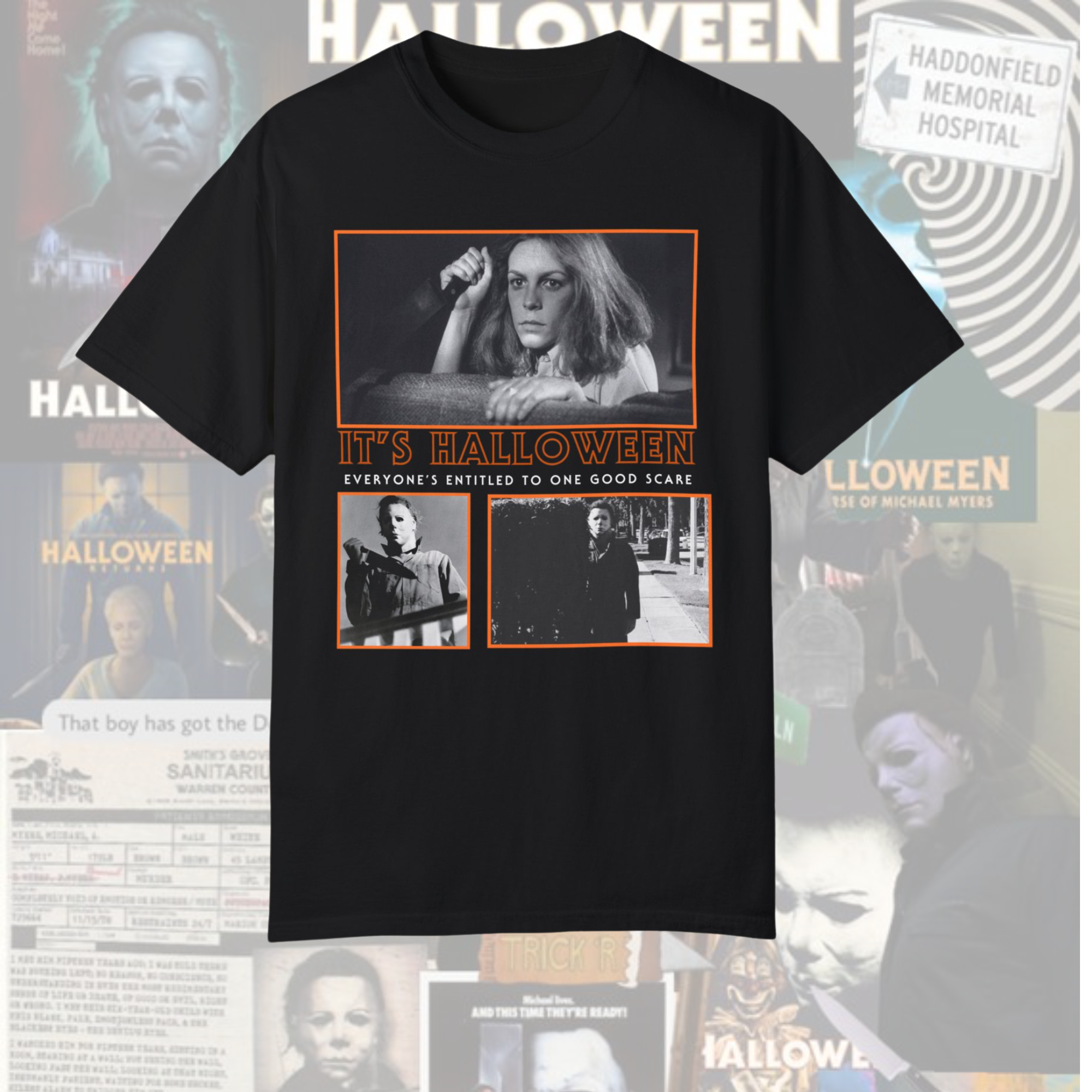 Halloween Movie T-Shirt - Horror Film Fan Apparel for Halloween Costumes & Movie Nights
