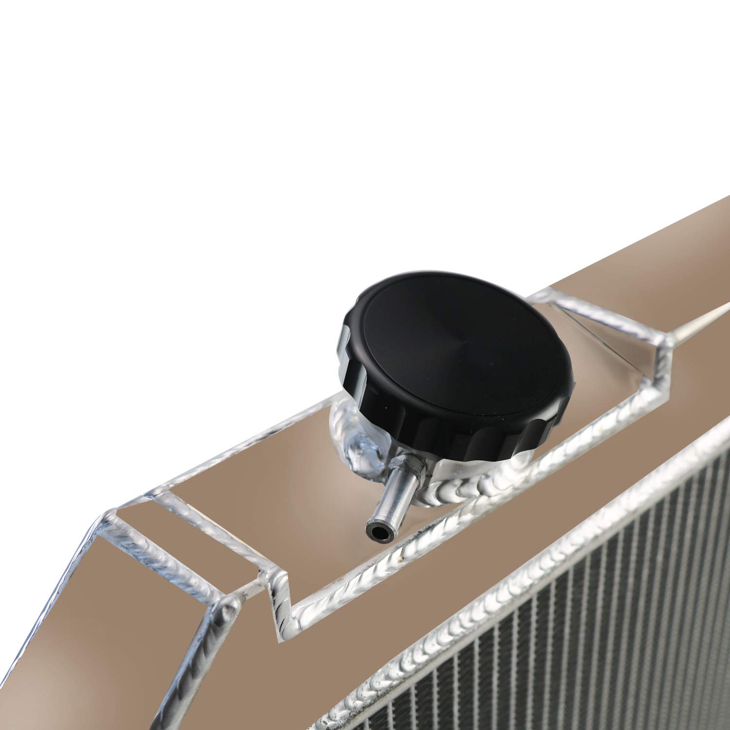 4 Row Aluminum Radiator with Fan Shroud & Relay Kit - Compatible with 1961-1966 Chevy C10 C20 C30 K10 K20 Pickup, Suburban, GMC & Pontiac Catalina - High-Performance Cooling for Classic Trucks & Restoration Projects