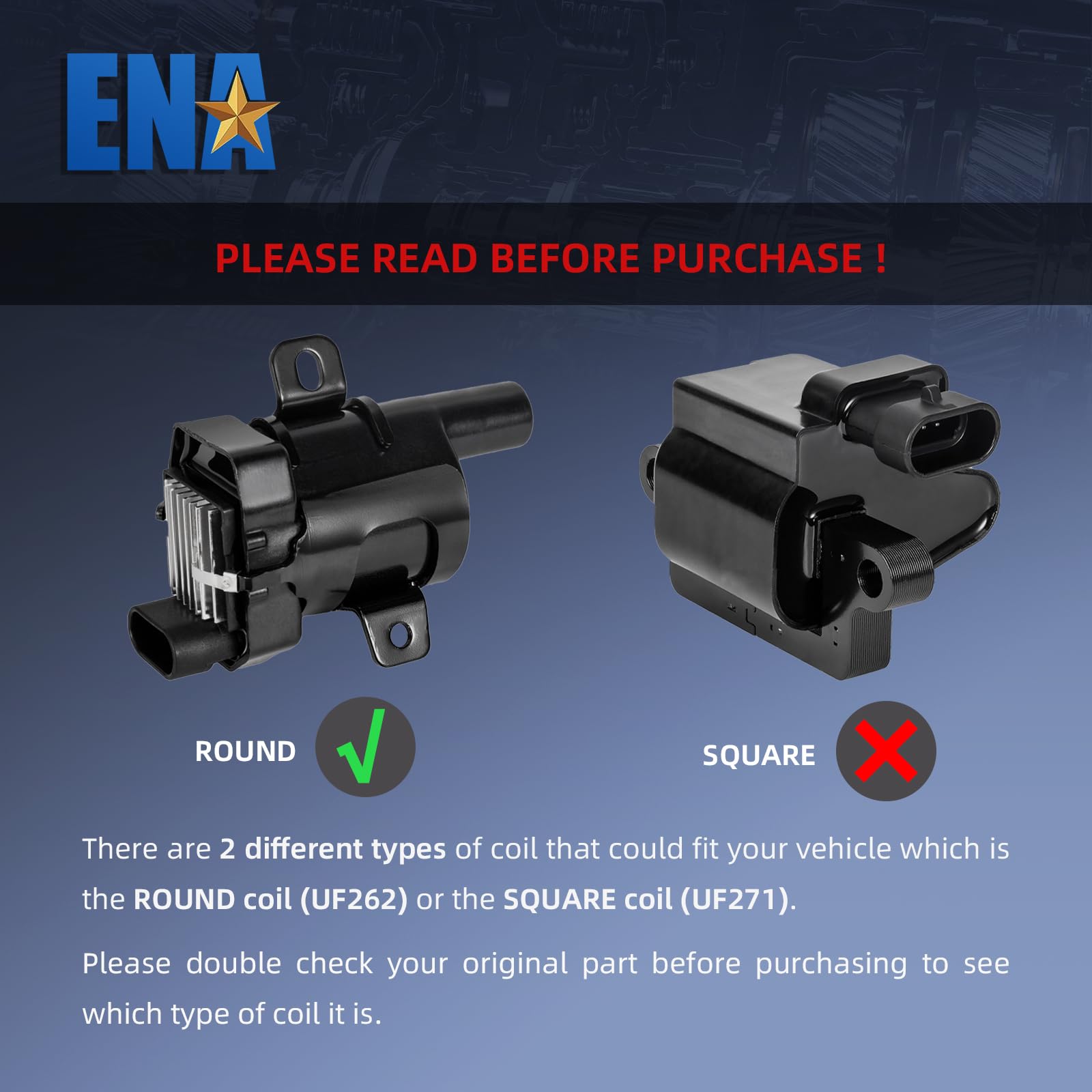 8-Piece ENA Ignition Coil Pack & Platinum Spark Plug Wire Set Compatible with Chevy Escalade/Silverado/Sierra/Suburban/Tahoe/SSR 4.8L 5.3L 6.0L - Replaces UF262 C1251 41-962 - Perfect for Engine Tune-Up & Performance Enhancement