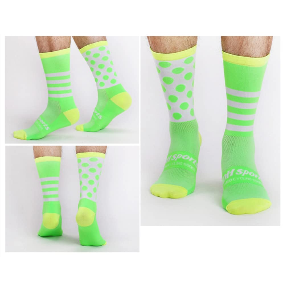 **Cycling Socks for Men & Women - Breathable Bike Riding Socks for MTB, BMX, XC - Athletic Ankle Socks in Black, Pink, Blue, Green, Orange - Perfect for Road Cycling & Mountain Biking**