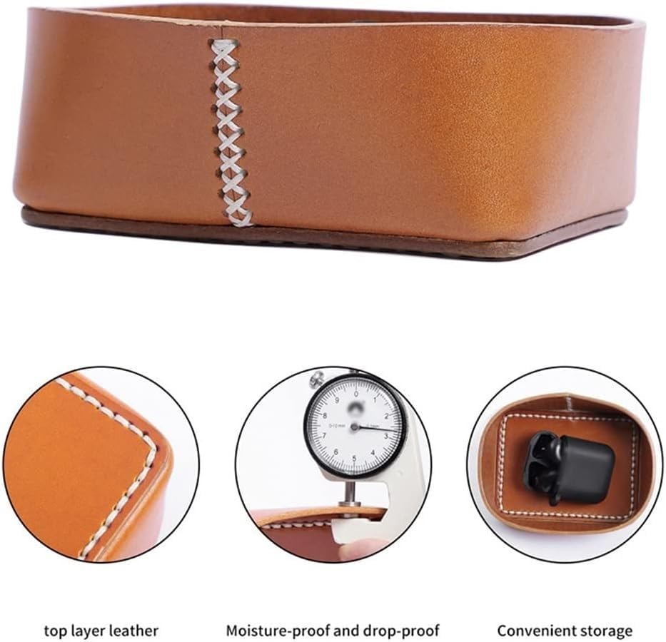 Premium Leather Key Tray - Entryway Organizer for Keys, Jewelry & Watches | Decorative Storage Tray for Tabletop, Desk & Nightstand | Perfect for Home, Office & Gift Giving (Green)