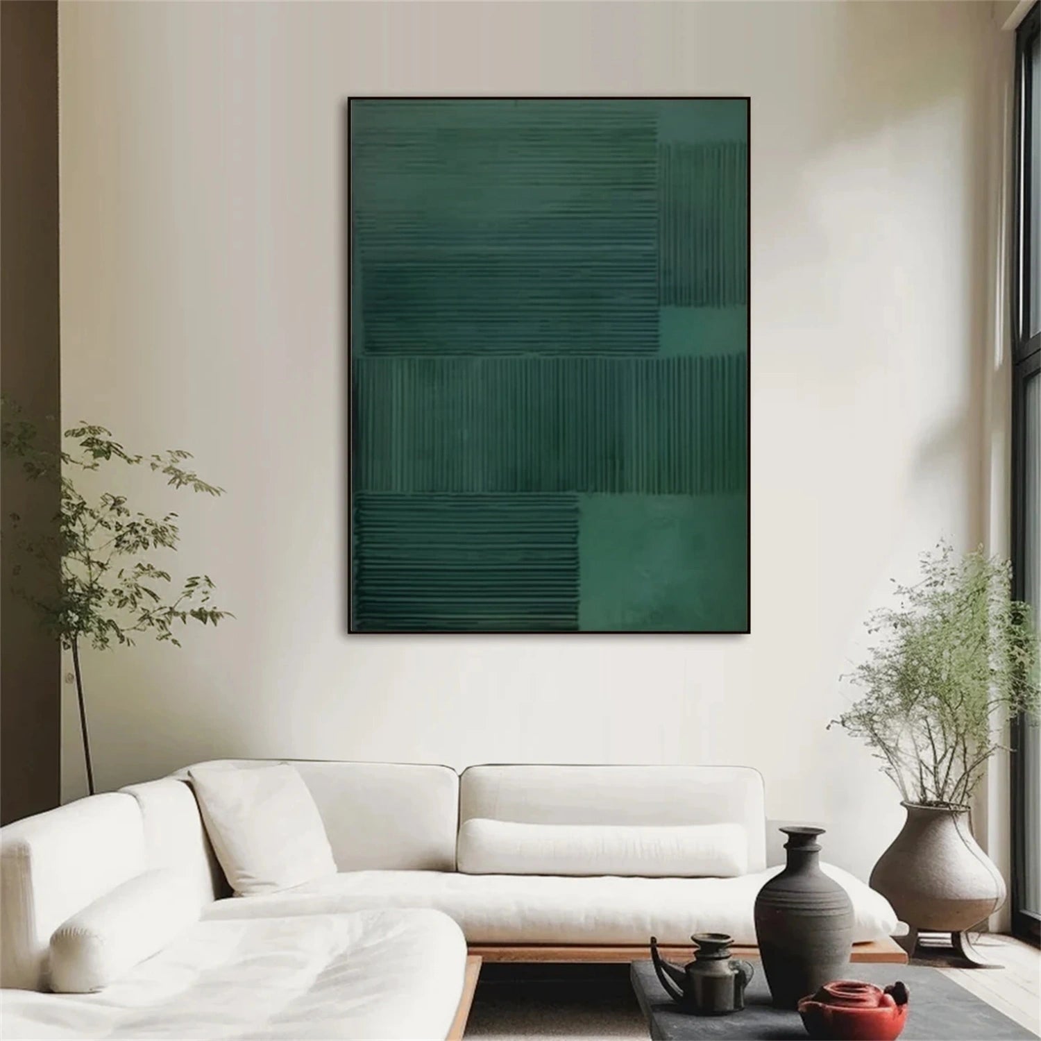 Blue & Green Abstract Wall Art Print #BG123 - Modern Home Decor for Living Room, Bedroom & Office