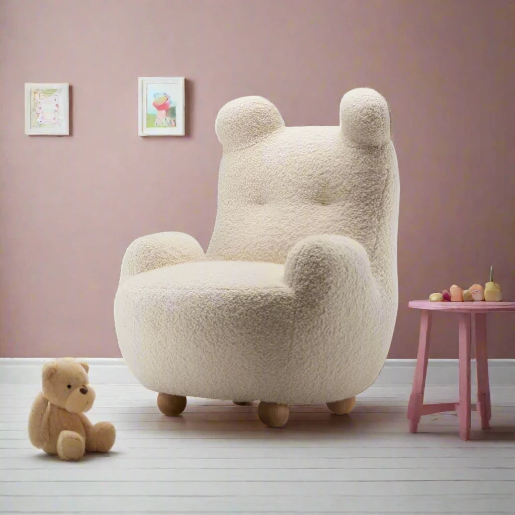 Cozy Bear-Shaped Sofa Chair for Kids - Soft Plush Nursery Armchair for Toddler's Room, Playroom & Bedroom - Perfect for Reading, Relaxing & Playtime