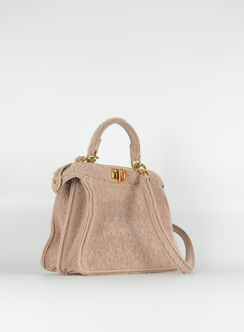 Fendi Peekaboo I See U Handbag in Montone Rosa Antico | Luxury Leather Tote Bag for Women | Perfect for Work, Travel & Everyday Use