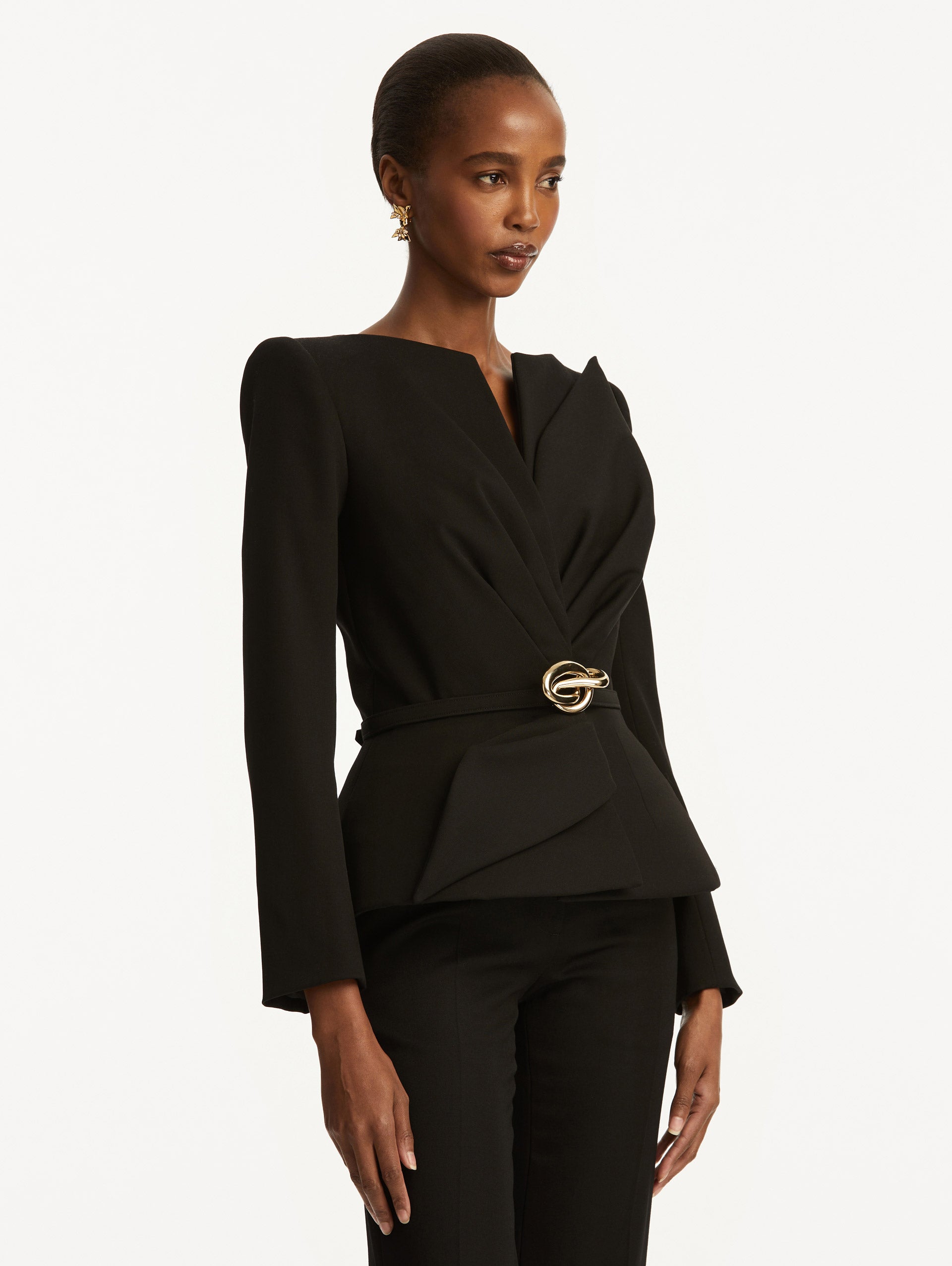 Stylish Knotted Belt Jacket for Women - Trendy Outerwear with Adjustable Waist Tie - Perfect for Fall Layering, Office Wear & Date Nights
