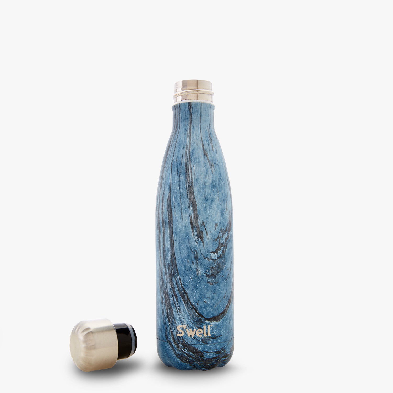 S'well Wood 17oz (500mL) Insulated Water Bottle - Eco-Friendly Stainless Steel Thermos for Hot & Cold Drinks - Perfect for Hiking, Gym, Office & Travel