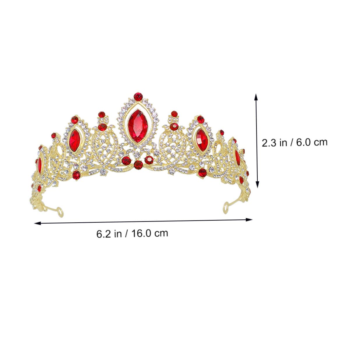 2 Pcs Crystal Crown Princess Tiara Headband - Rhinestone Bridal Wedding Headpiece for Cosplay, Prom, Photo Shoots & Special Occasions | Elegant Bride Accessories for Weddings, Parties & Pageants