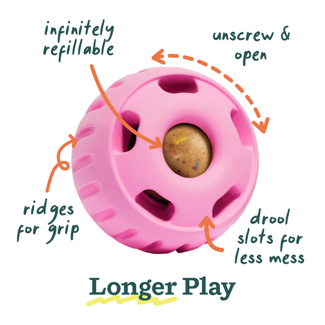 Party Pupsicle Dog Treat Toy in Pink (Pawty Pink) | Birthday Edition for Dogs - Fun Frozen Treat Dispenser for Summer Pool Parties & Puppy Celebrations