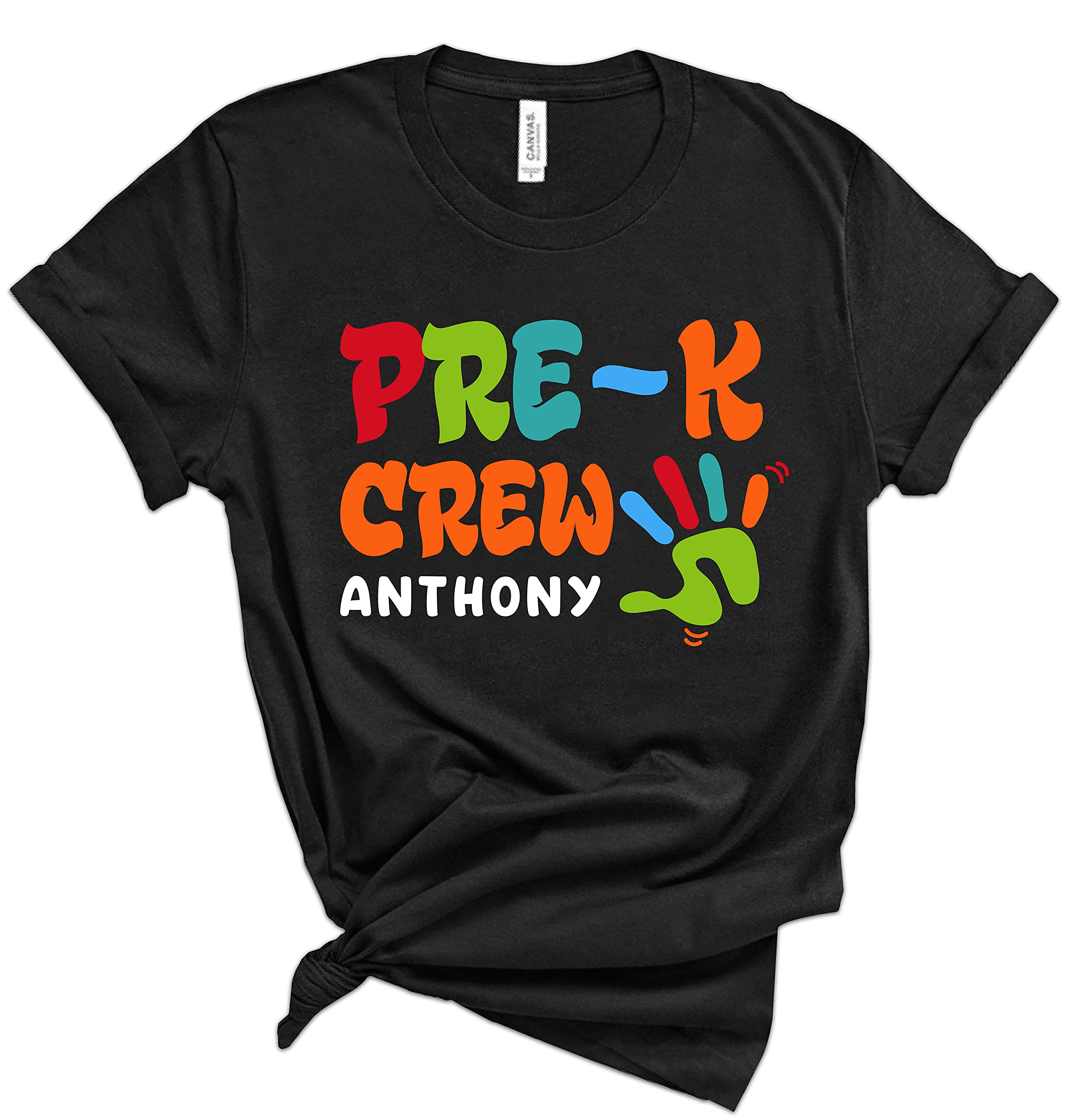 Personalized Pre-K Crew Neck T-Shirts - First Day of School Shirts for Kids & Teachers - Custom Kindergarten Teacher Gifts - Preschool Graphic Tees for Women & Men - Perfect for School Events, Classroom Activities and Teacher Appreciation Gifts