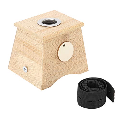Bamboo Moxibustion Box - Single Hole Moxa Burner & Roller Stick Holder for Acupuncture Therapy | Portable Moxibustion Tool for Pain Relief & Relaxation at Home