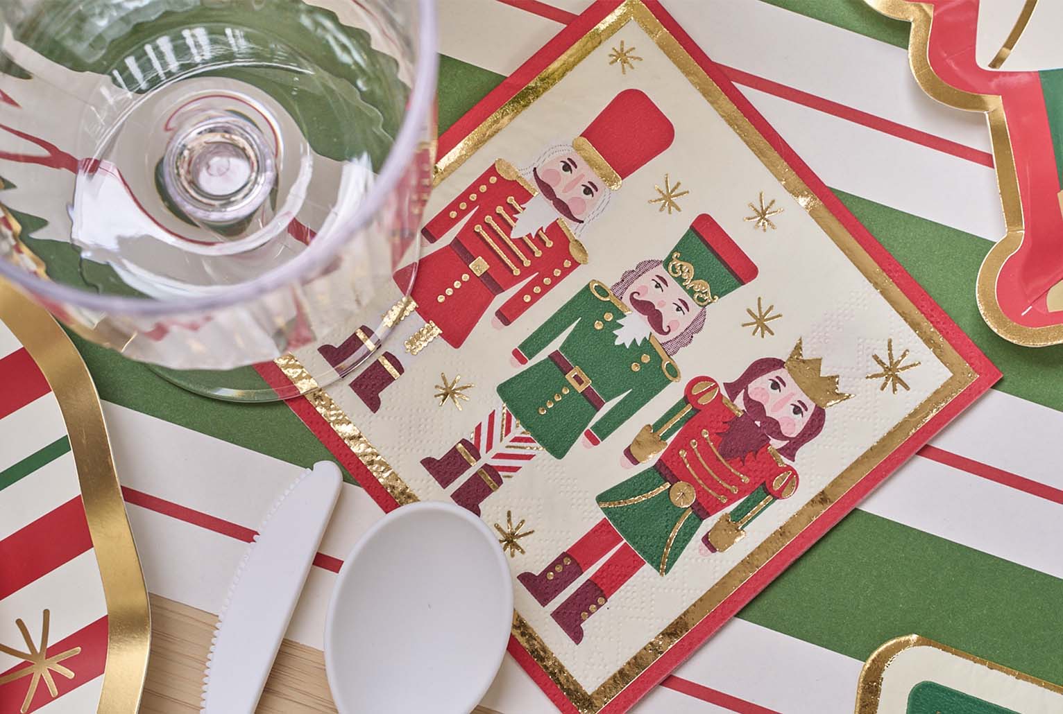 Premium Nutcracker Christmas Table Decor Set - Holiday Dinner Party Centerpiece for Festive Season