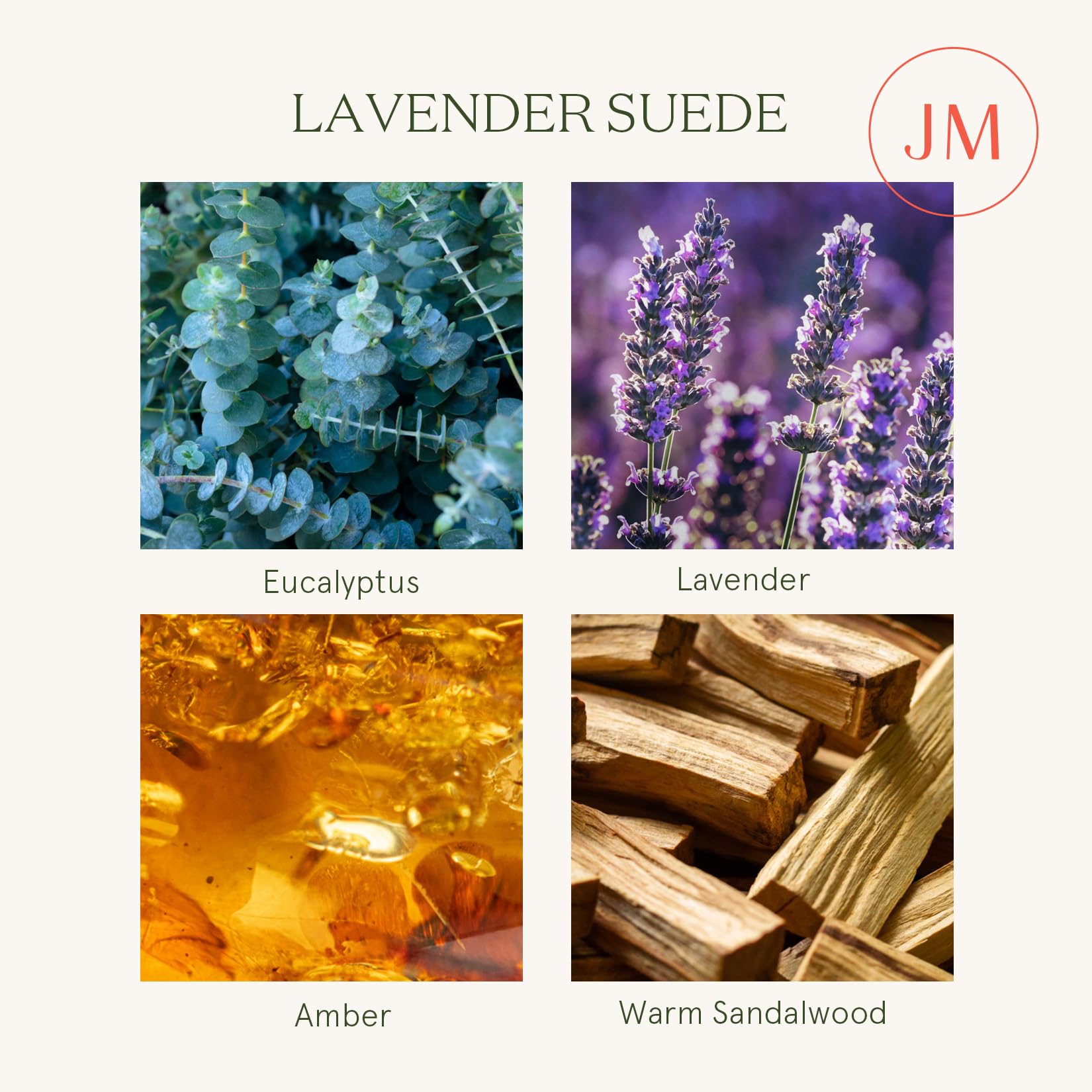 LA JOLIE MUSE Lavender Scented Suede Candle - 10oz Aromatherapy Candle with 75 Hours Burn Time - Perfect Mothers Day Gift, Home Decor & Relaxation Scented Candle for Bedroom, Bathroom and Living Room