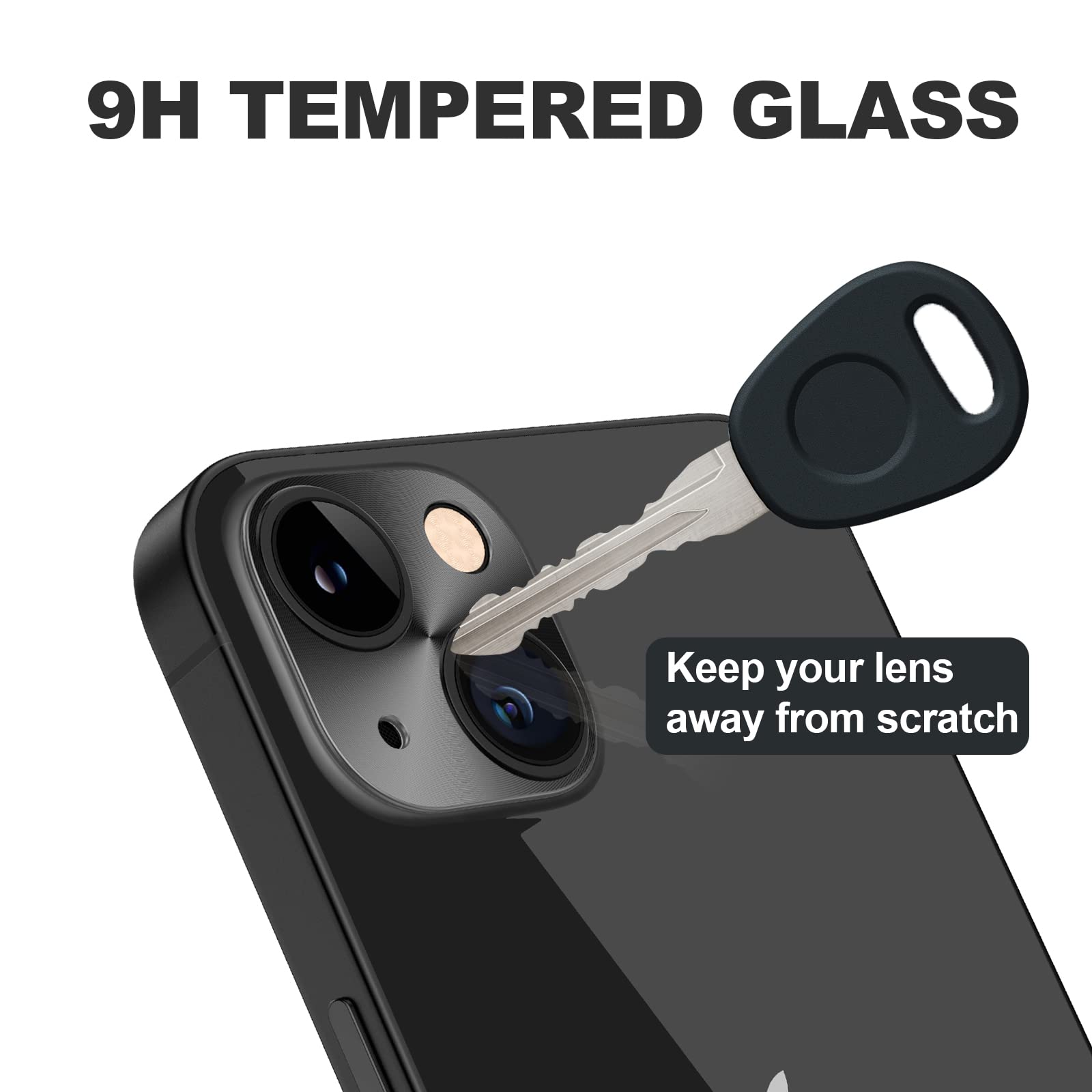 Premium Aluminum Alloy Camera Lens Protector for iPhone 13/13 Mini - 2 Pack Black Protective Cover Shield | Scratch-Resistant & HD Clarity | Perfect for Outdoor Adventures, Travel & Daily Protection