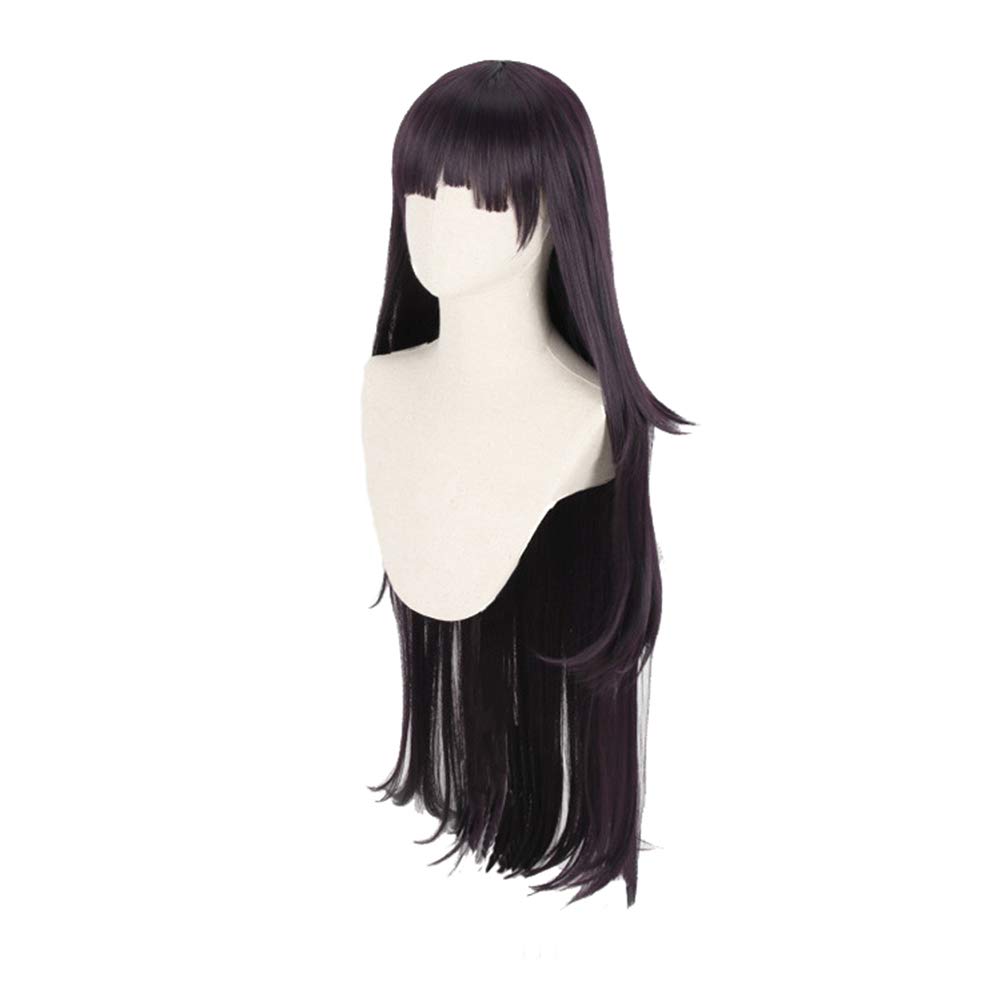 Nuoqi Mikan Tsumiki Cosplay Wig - Long Straight Dark Purple Anime Wigs for Women (JF2860A) | Perfect for Cosplay, Halloween, and Anime Conventions