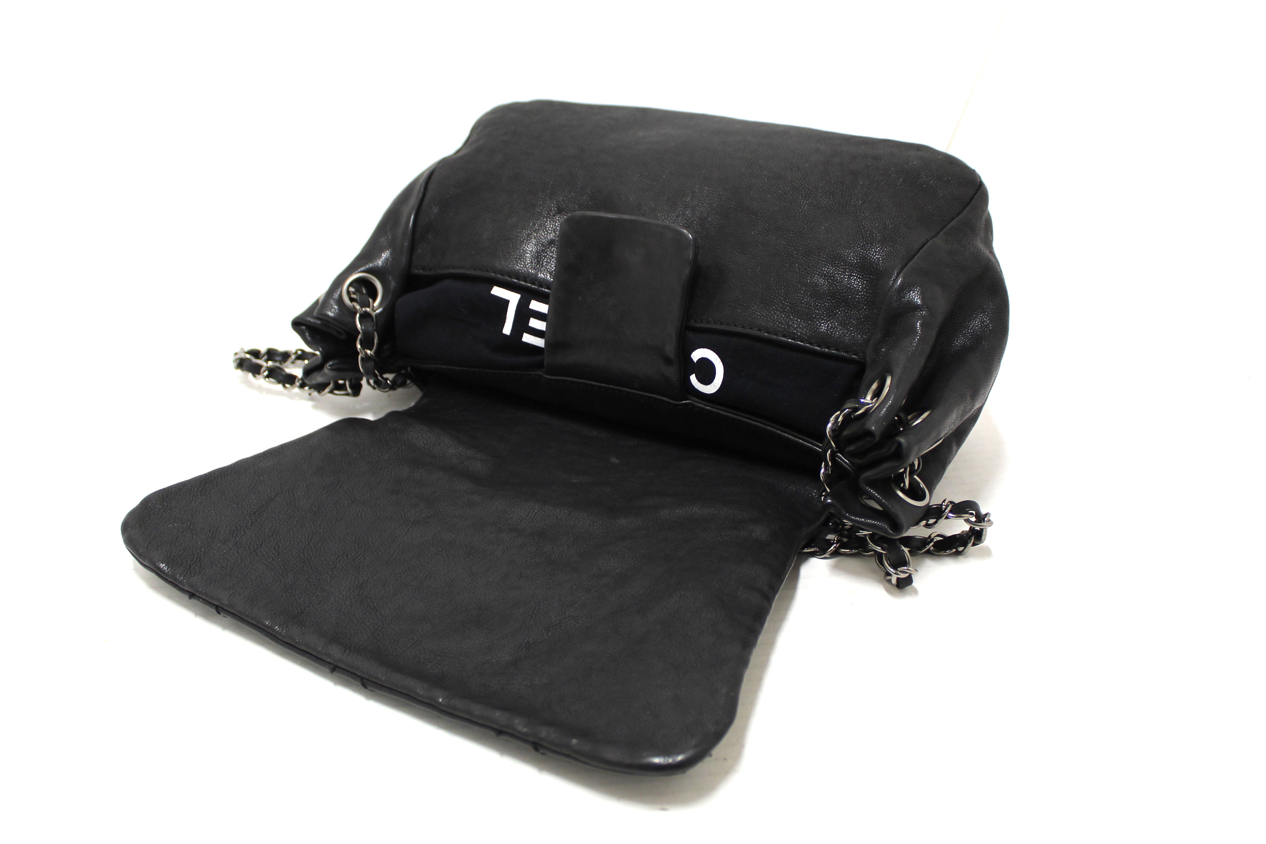 Authentic Chanel Black Diamond Stitch Accordion Flap Shoulder Bag - Luxury Designer Handbag for Women, Perfect for Parties, Date Nights & Special Occasions