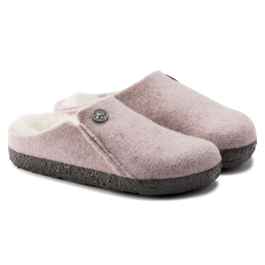 Birkenstock Zermatt Shearling Kids Slippers - Soft Pink 1020608 | Cozy Indoor & Outdoor Winter Footwear for Boys & Girls