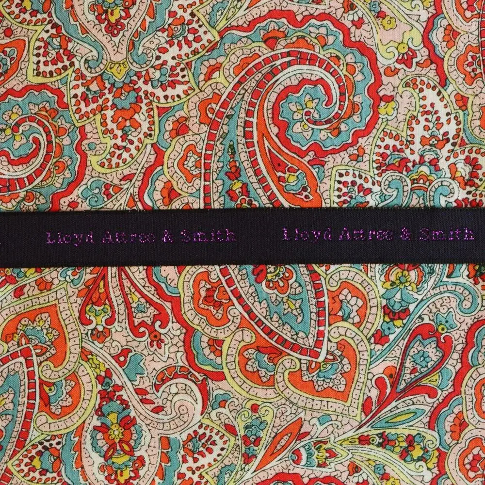 L.A. Smith Orange Hank Liberty Fabric - Premium Handmade Hankies for Men & Women - Perfect for Everyday Use, Gifts & Vintage Style Accessories