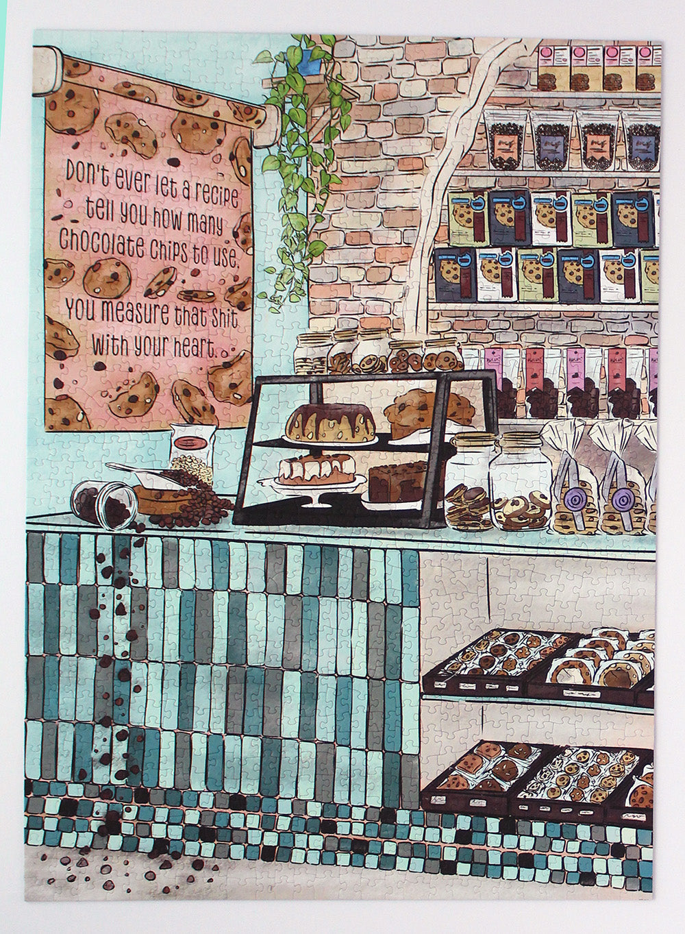 1000-Piece Chocolate Chips Jigsaw Puzzle for Adults - Sweet Treat Themed Puzzle Game for Family Fun & Relaxation - Perfect for Birthday Gifts, Party Activities & Stress Relief