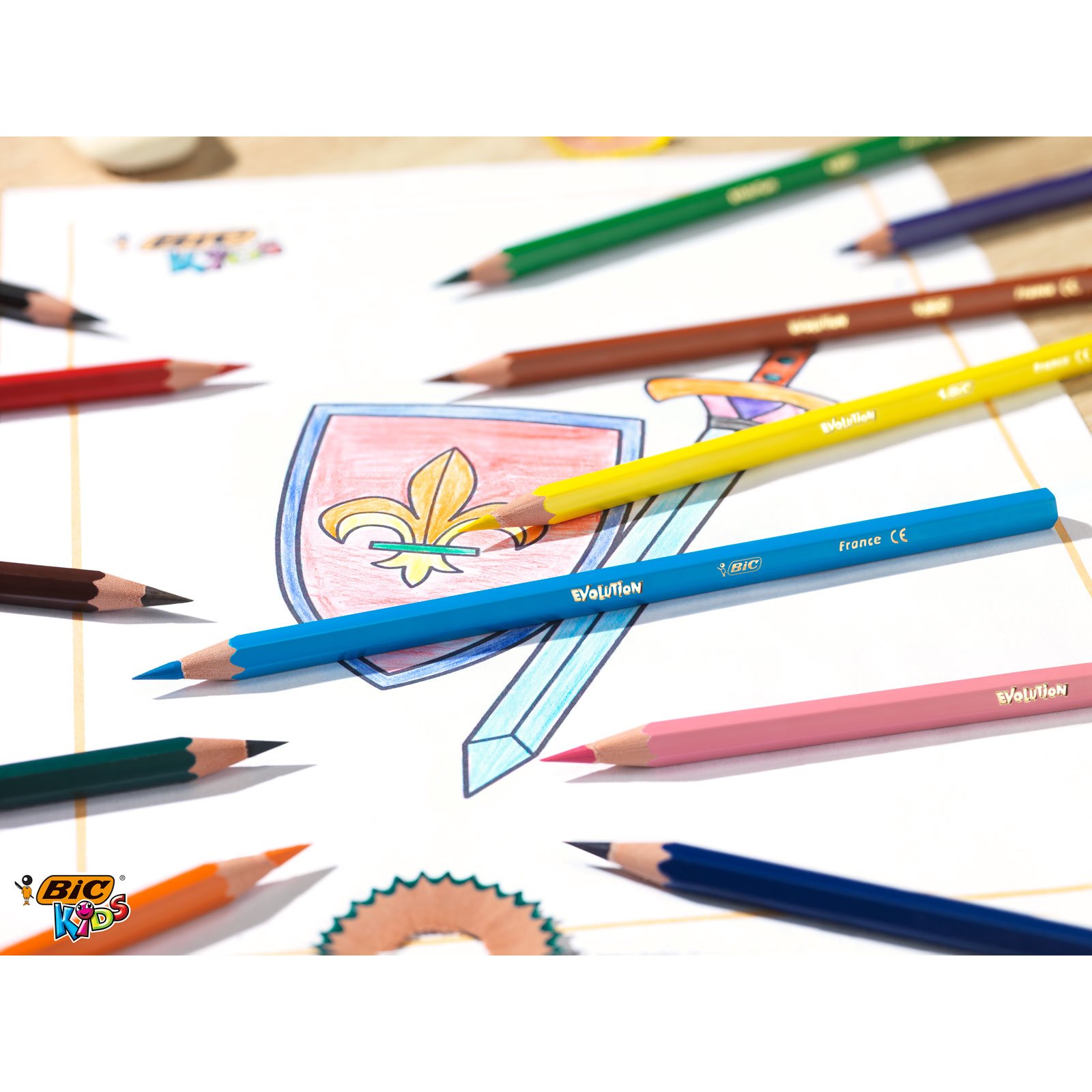 BIC Evolution Original with Eraser Graphite Pencils, BIC Kids Couleur Felt Pens & ECOlutions Colored Pencils Set - Perfect for School, Office & Art Projects - 1 Pack