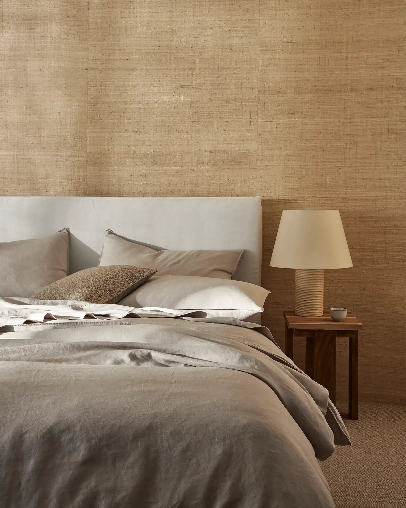 Ravello Quilt Cover Set - Bone White Luxury Bedding - Soft & Breathable Cotton Duvet Cover for Queen/King Size - Perfect for Master Bedroom, Guest Room & Cozy Home Decor
