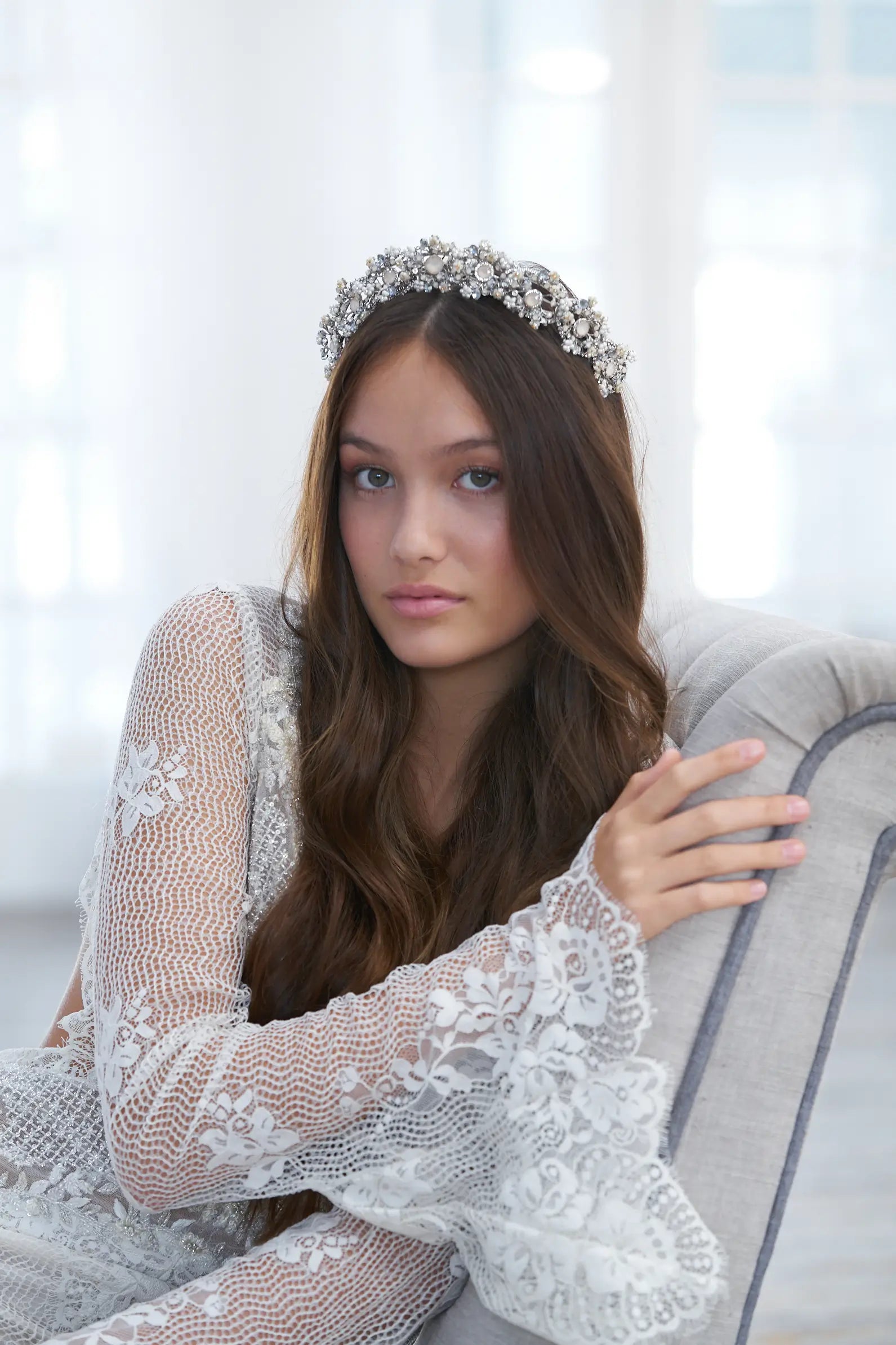 Eve Crown - Elegant Floral Hair Clip for Women & Girls | Perfect for Weddings, Parties & Special Occasions